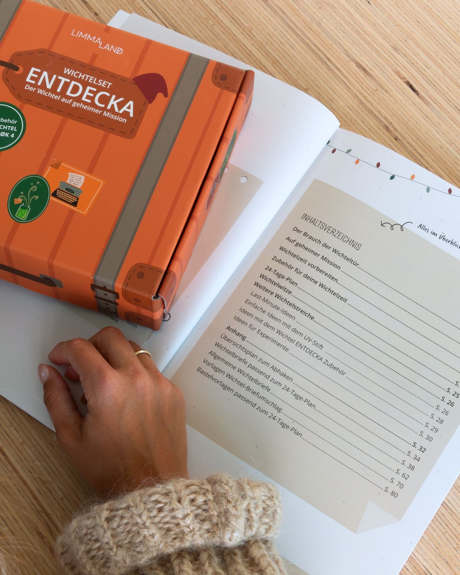 box, orange, box design, booklet, contents