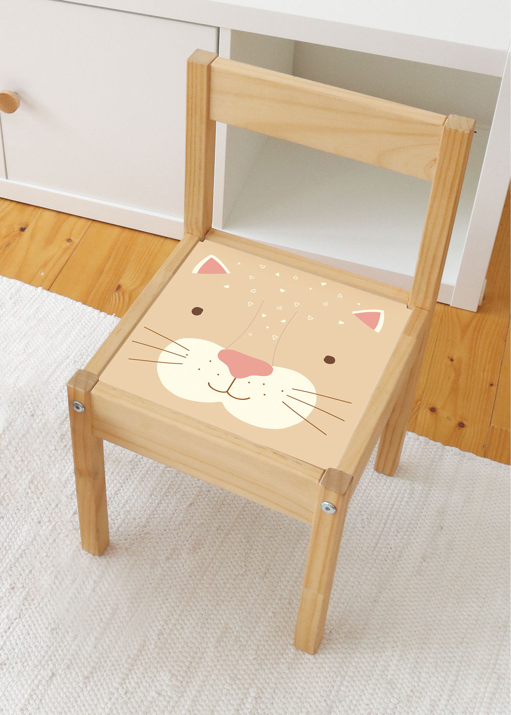 klebefolie ikea laett kinderstuhl tierig katze 0