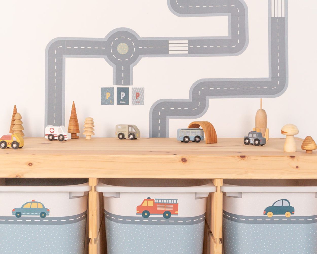 Dekoration fürs Babyzimmer Wandsticker Straße