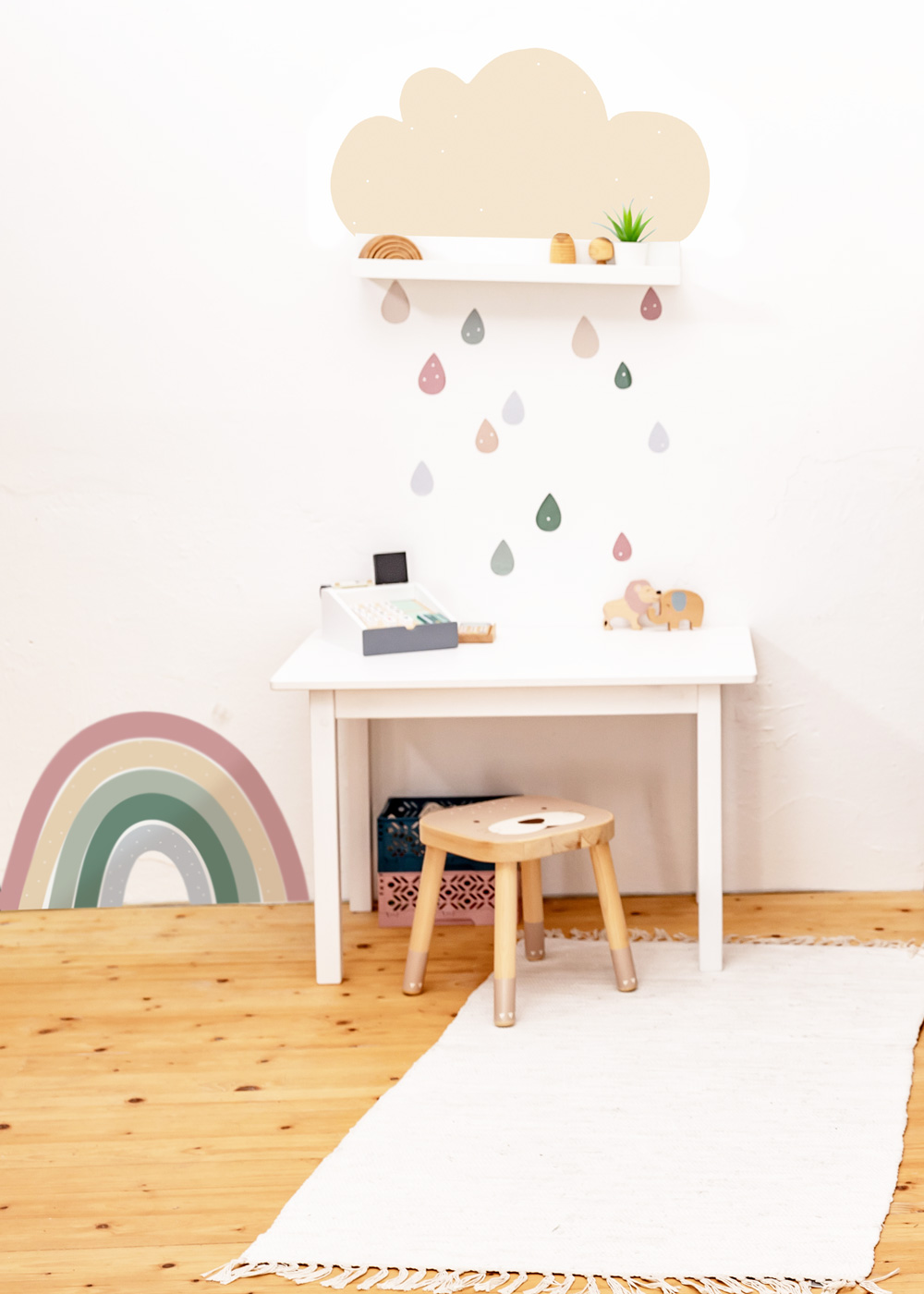 klebefolie ikea mosslanda bilderleiste vielfalt regenbogen rosenholz 2
