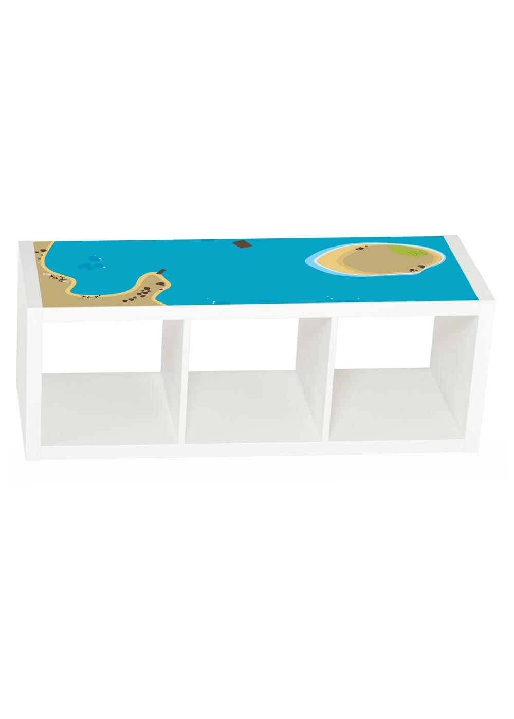 Ikea Kallax Regal Wasserreich 3fach Frontansicht