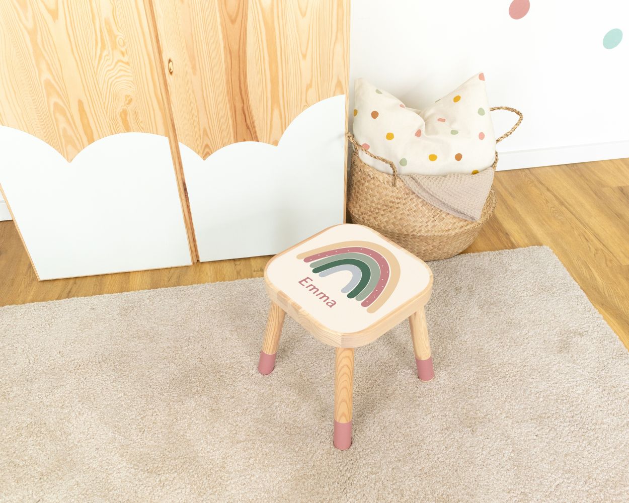 Deko IKEA FLISAT Hocker Regenbogen Deko IKEA FLISAT Hocker Regenbogen