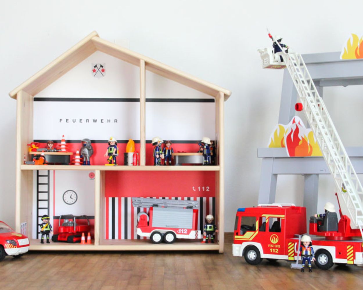 Feuerwehr Kinderzimmer Flisat Puppenhaus