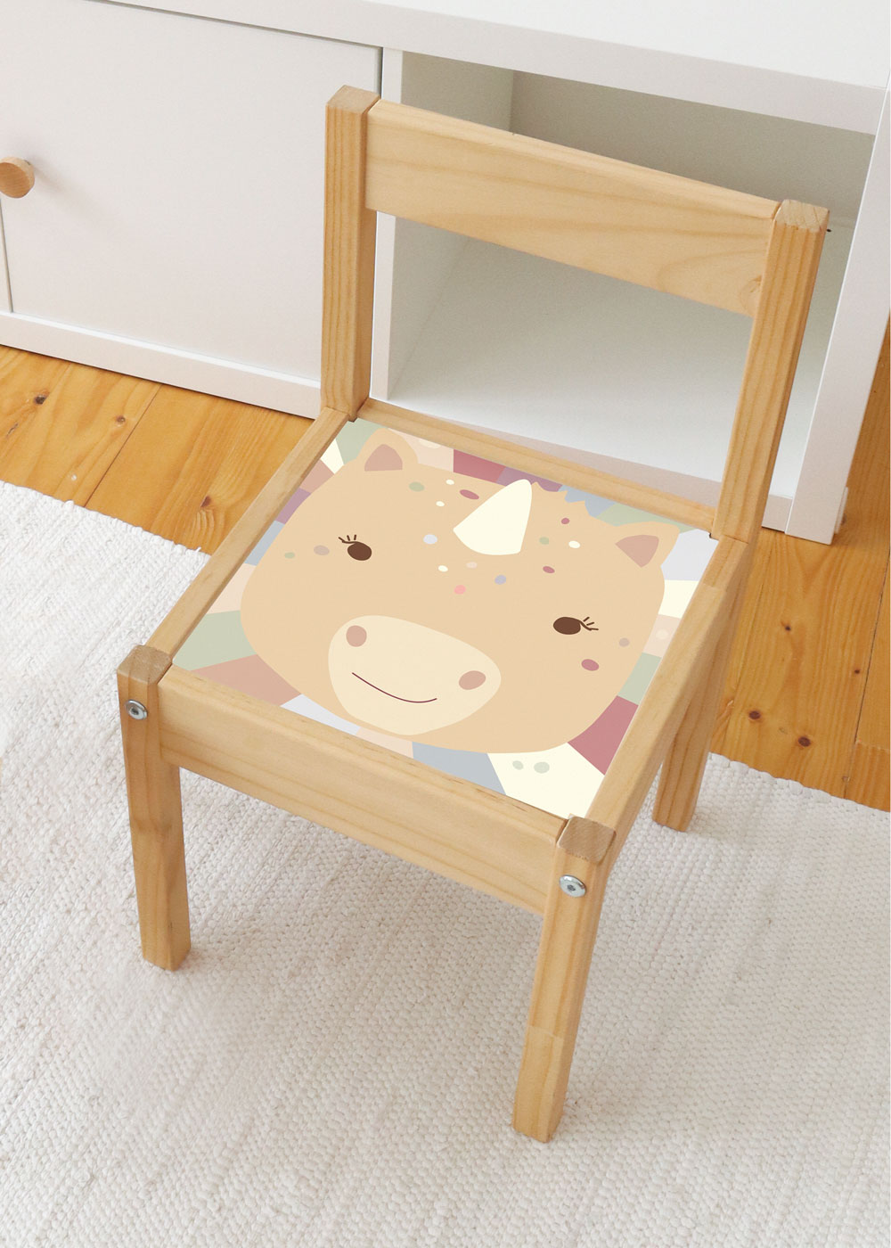 klebefolie ikea laett kinderstuhl tierig einhorn 0