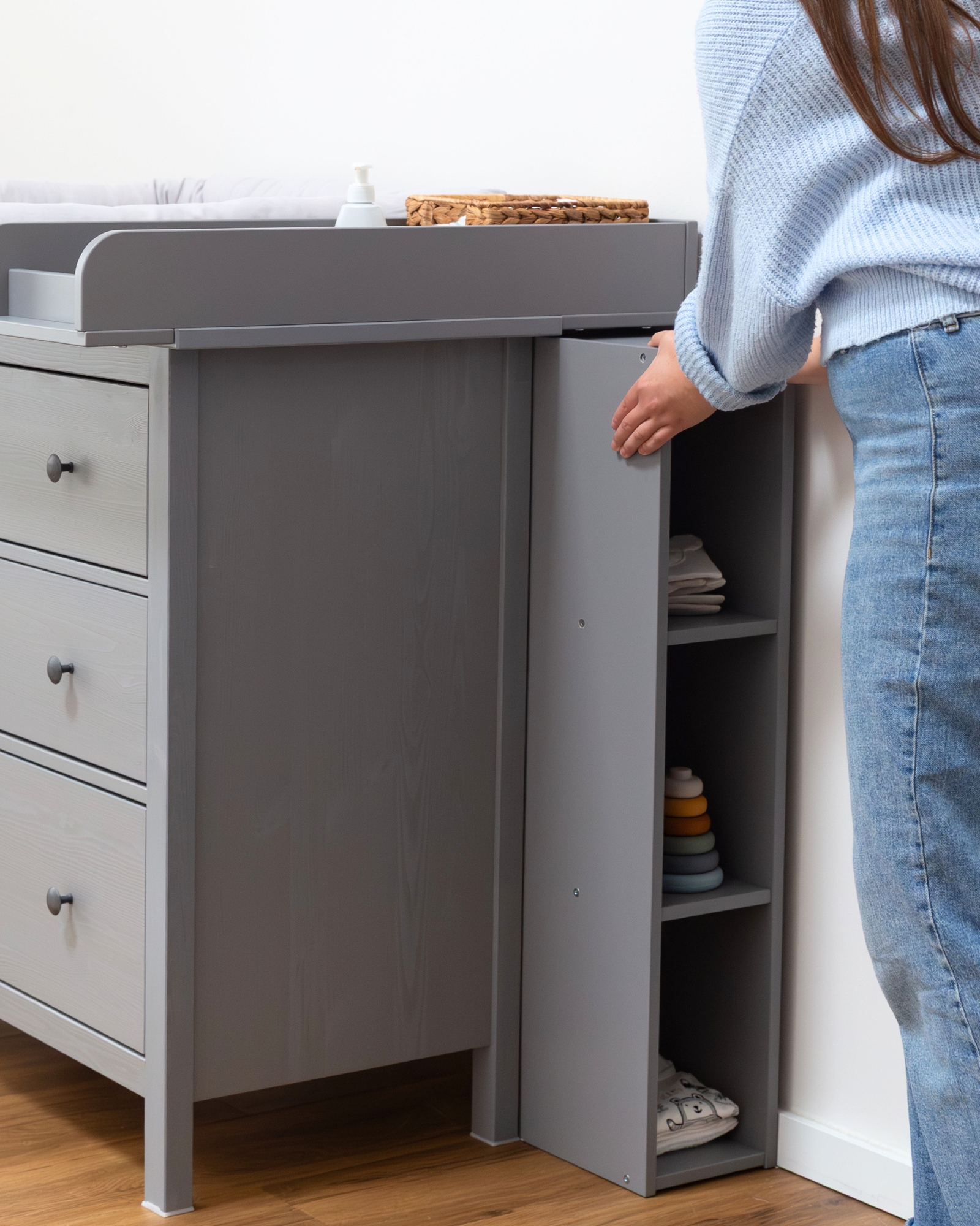 wickelkommode ikea hemnes 108 set grau komfort blush 4