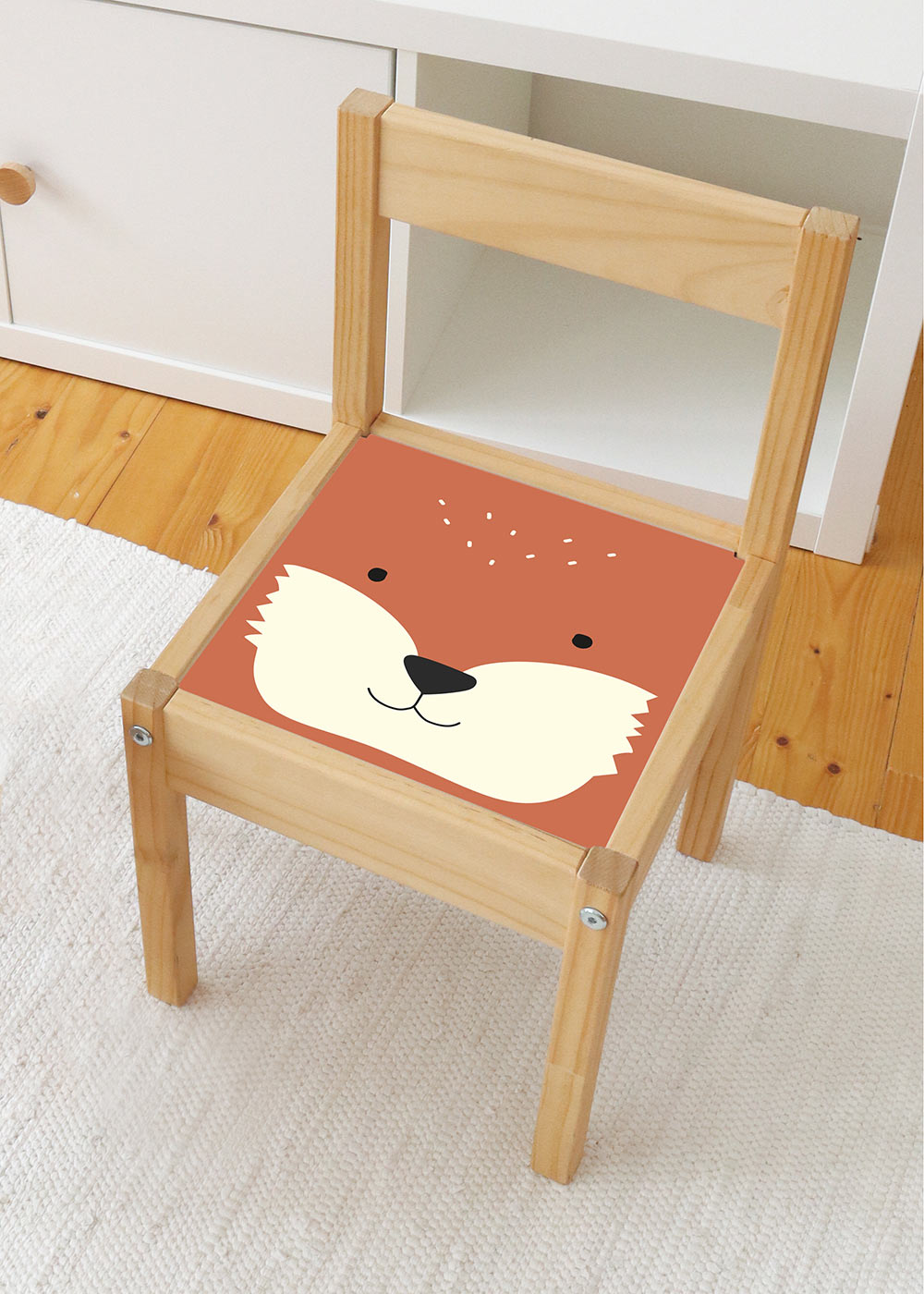 klebefolie ikea laett kinderstuhl tierig fuchs 1