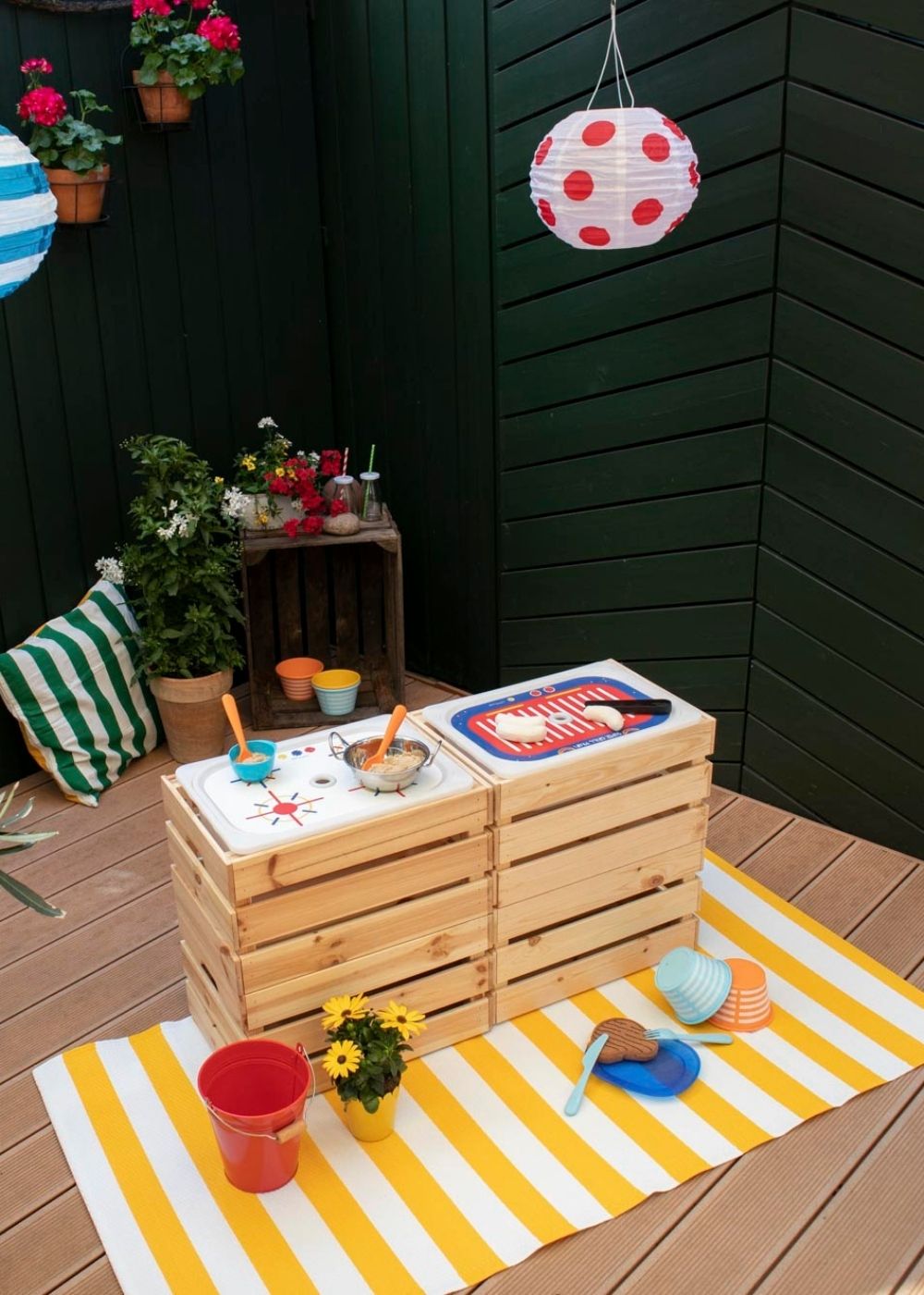 Matschküche selber bauen mit IKEA TROFAST Boxen
