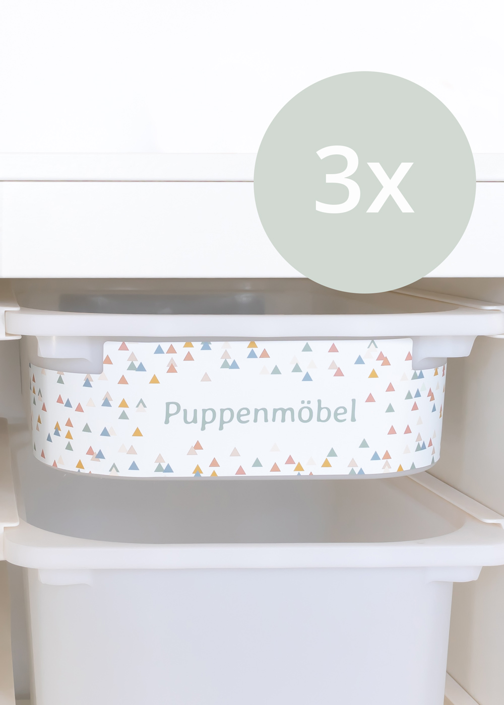 stickerset ikea trofast box klein trianglig 3er set 5