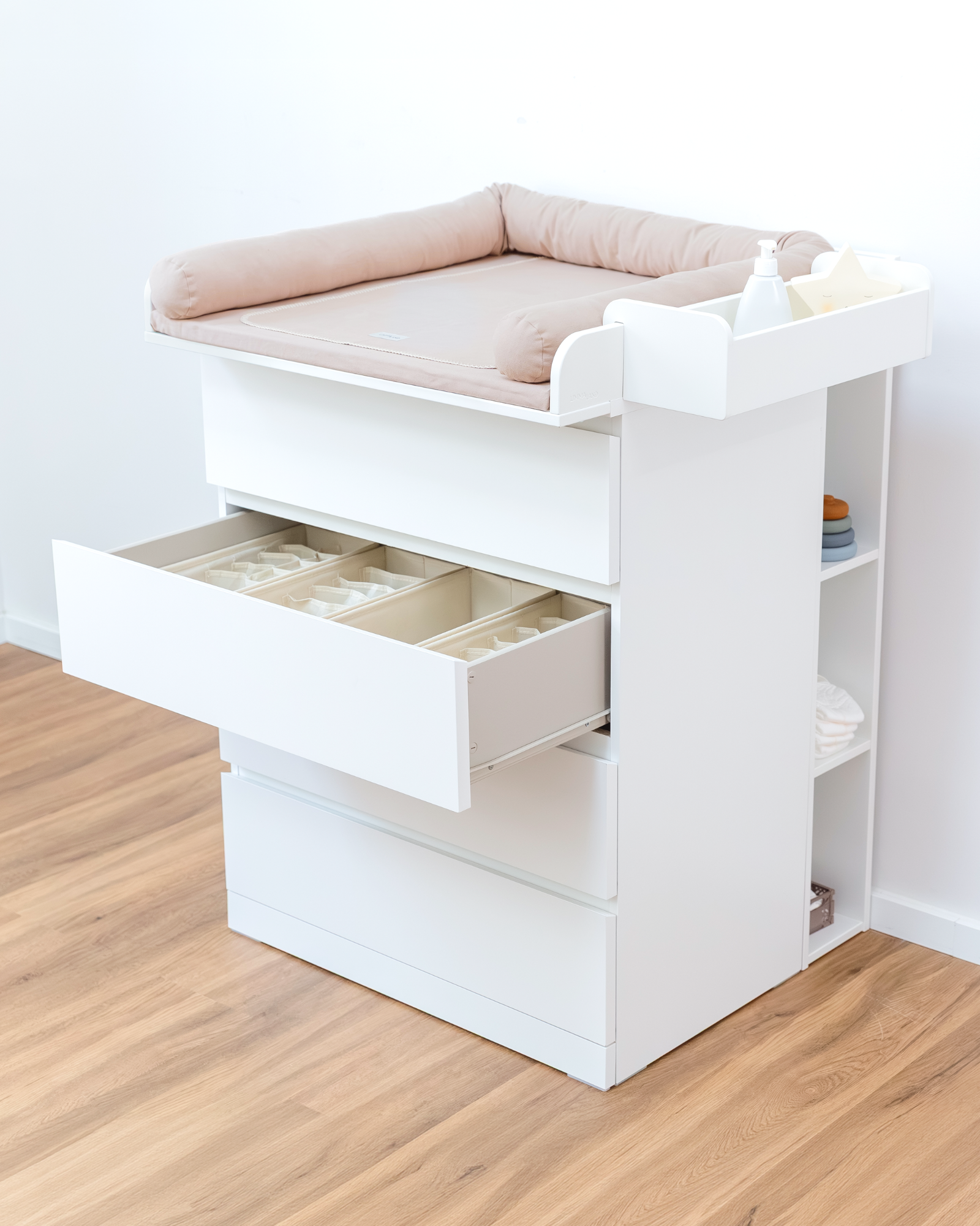 Wickelaufsatz für IKEA MALM – Premium-Plus-Set Beige
