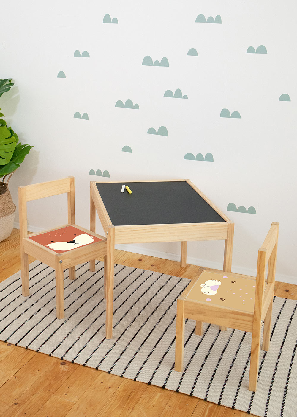 klebefolie ikea laett kinderstuhl tierig fuchs 3