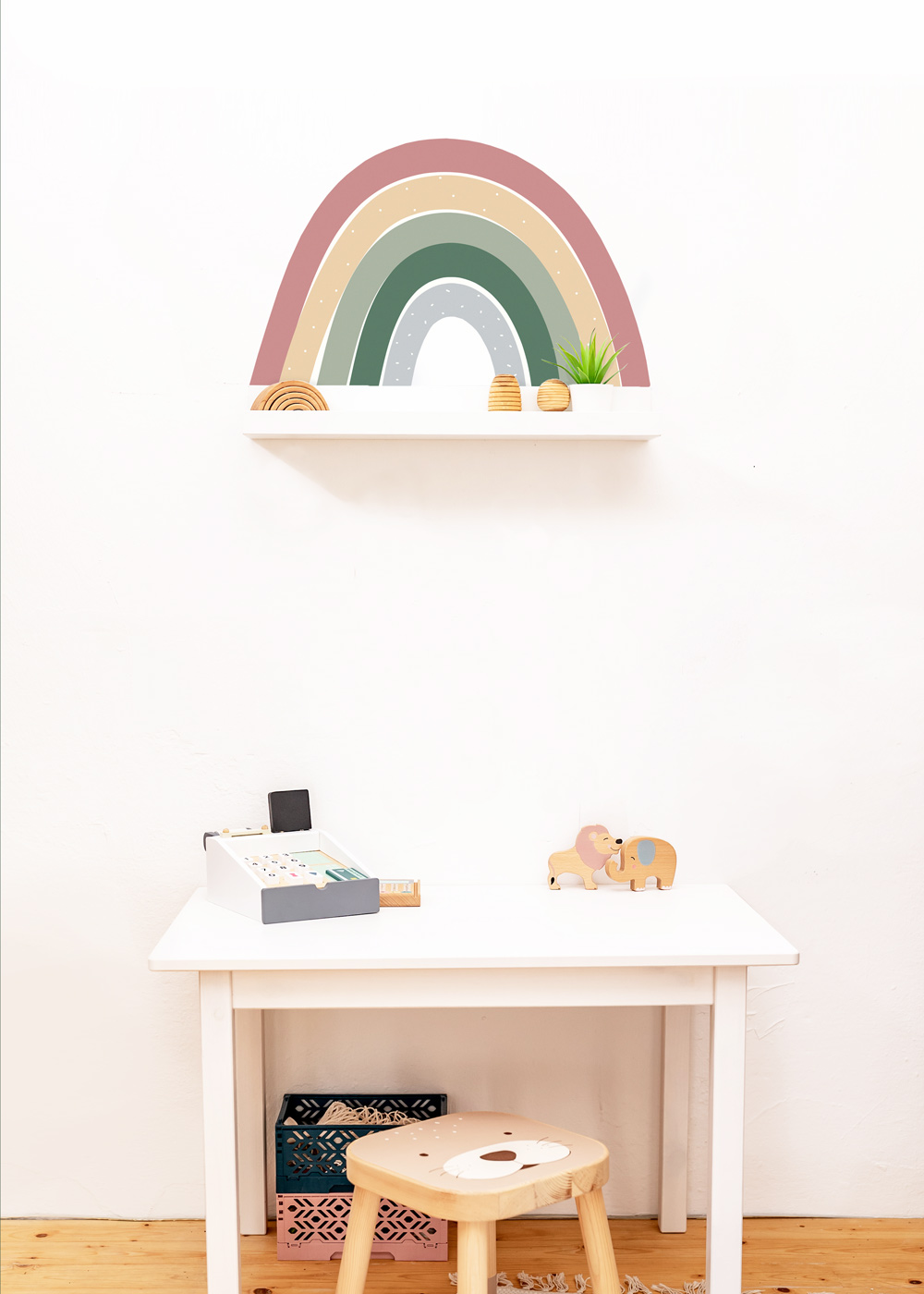 klebefolie ikea mosslanda bilderleiste vielfalt regenbogen rosenholz 1