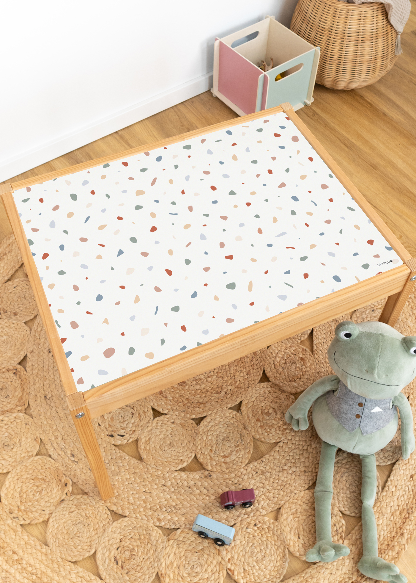 klebefolie ikea laett kindertisch terrazzo 0