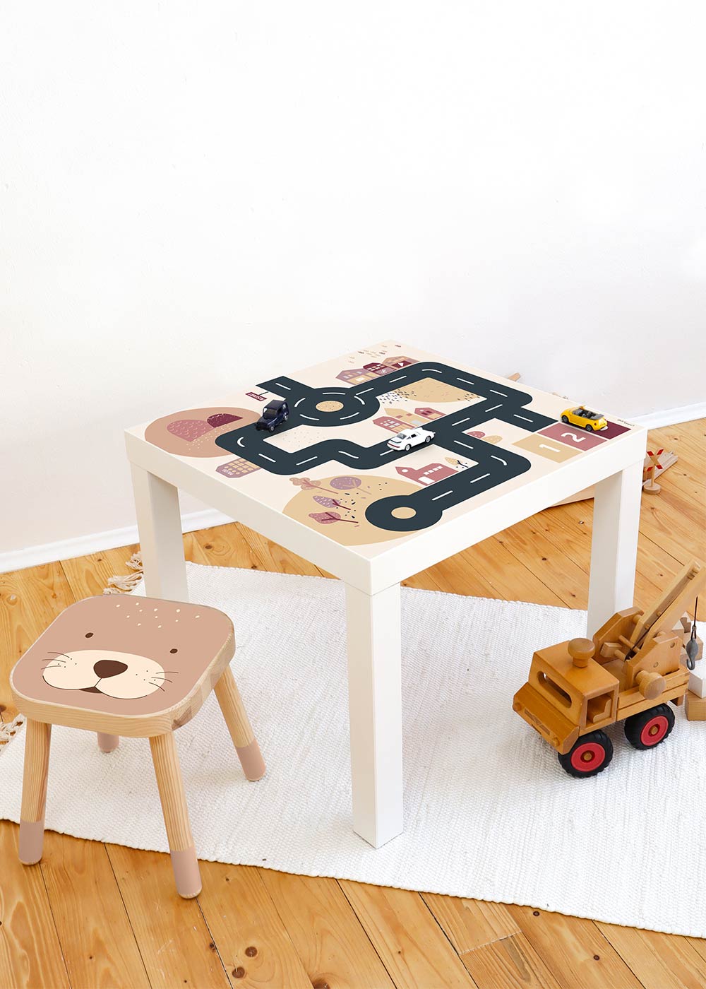 klebefolie ikea lack beistelltisch smastraat rosa beige 55x55 3