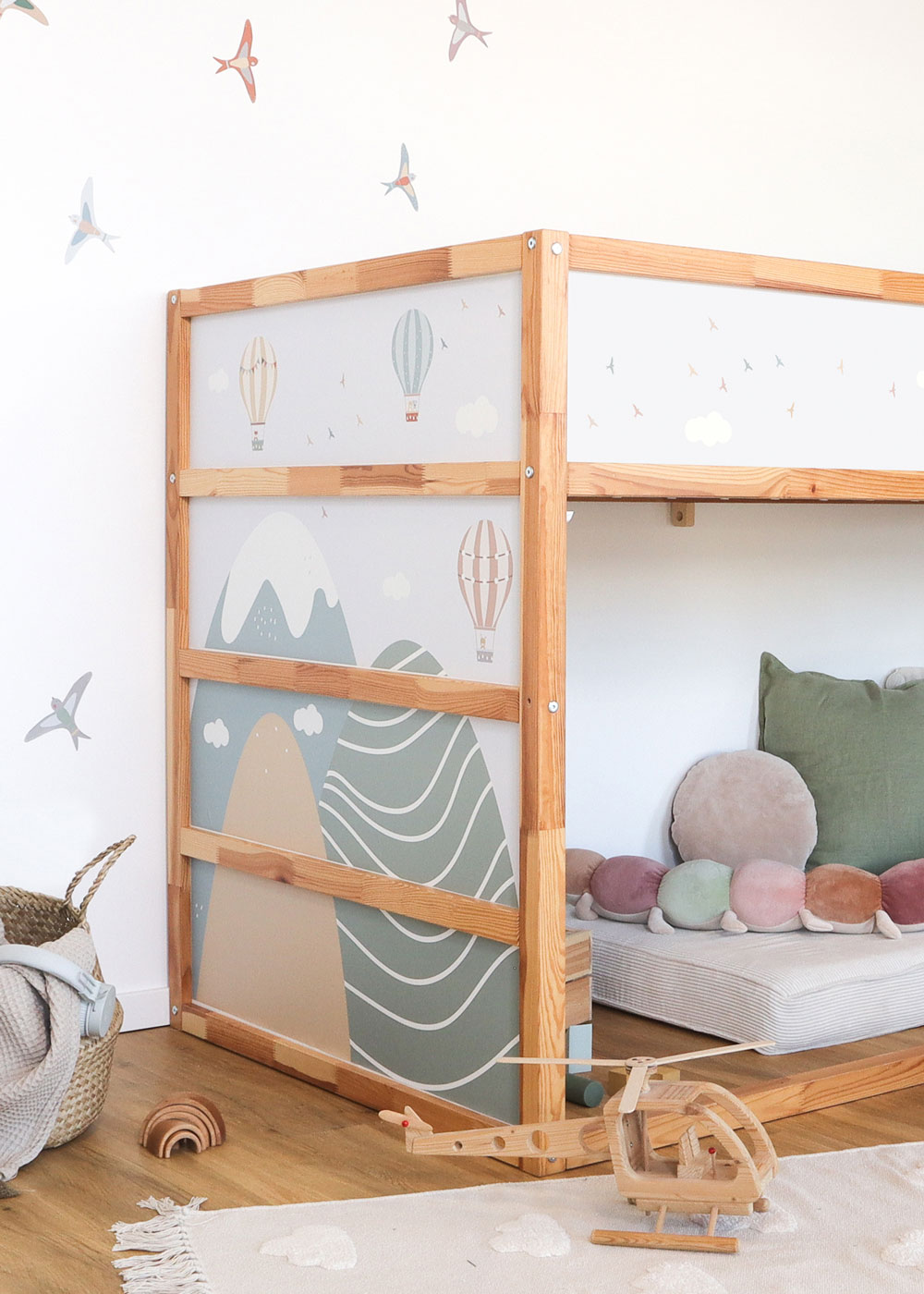 klebefolie ikea kura hochbett berge 5er set 1
