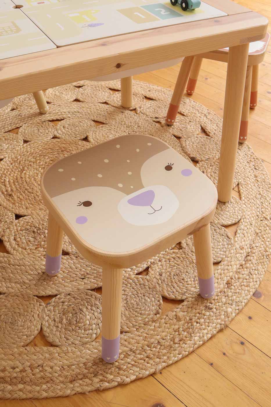 klebefolie ikea flisat kinderhocker tierig reh 4