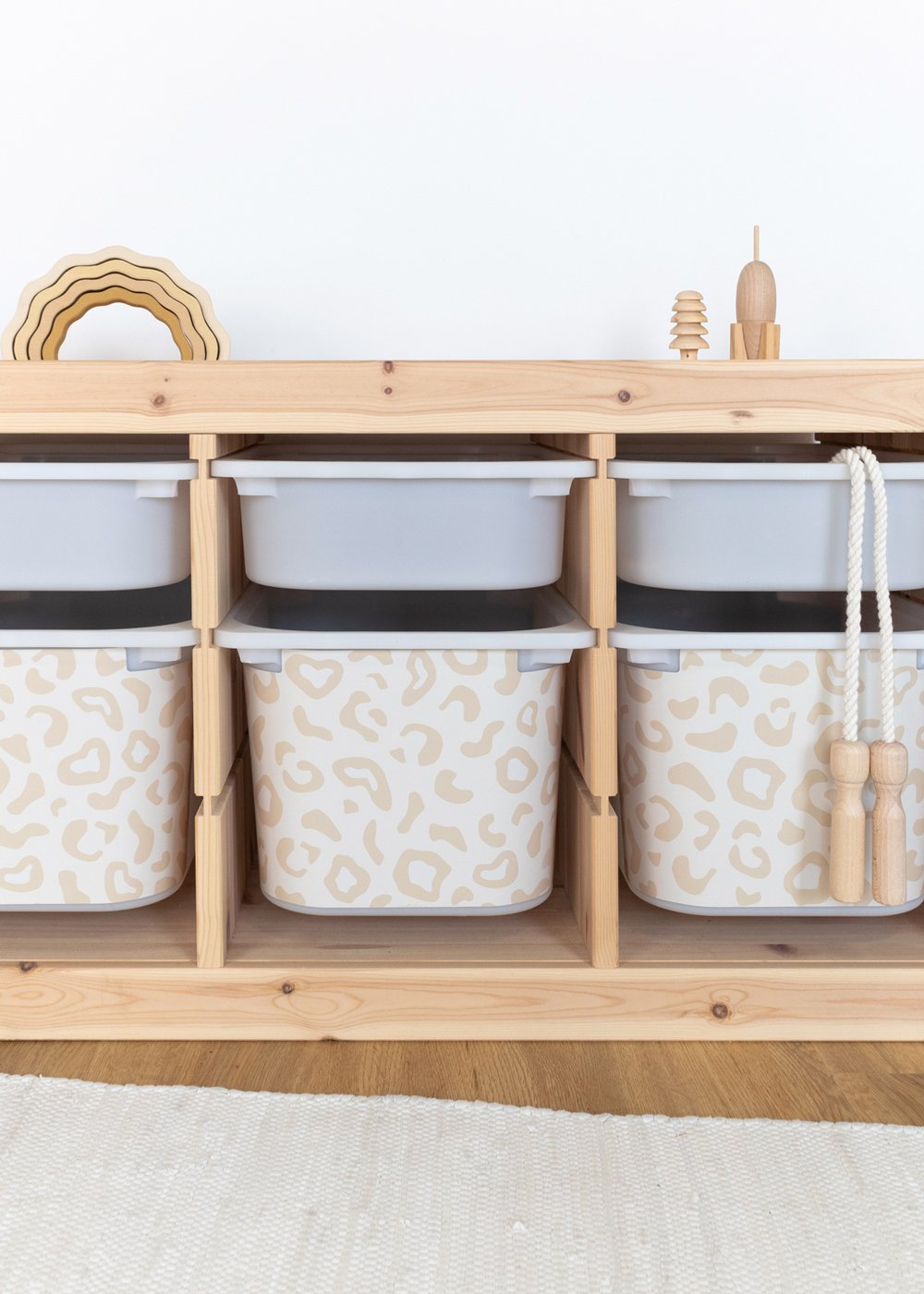 IKEA TROFAST Boxen mit einzigartigem Leo Muster Leopardenmuster für das IKEA TROFAST Regal