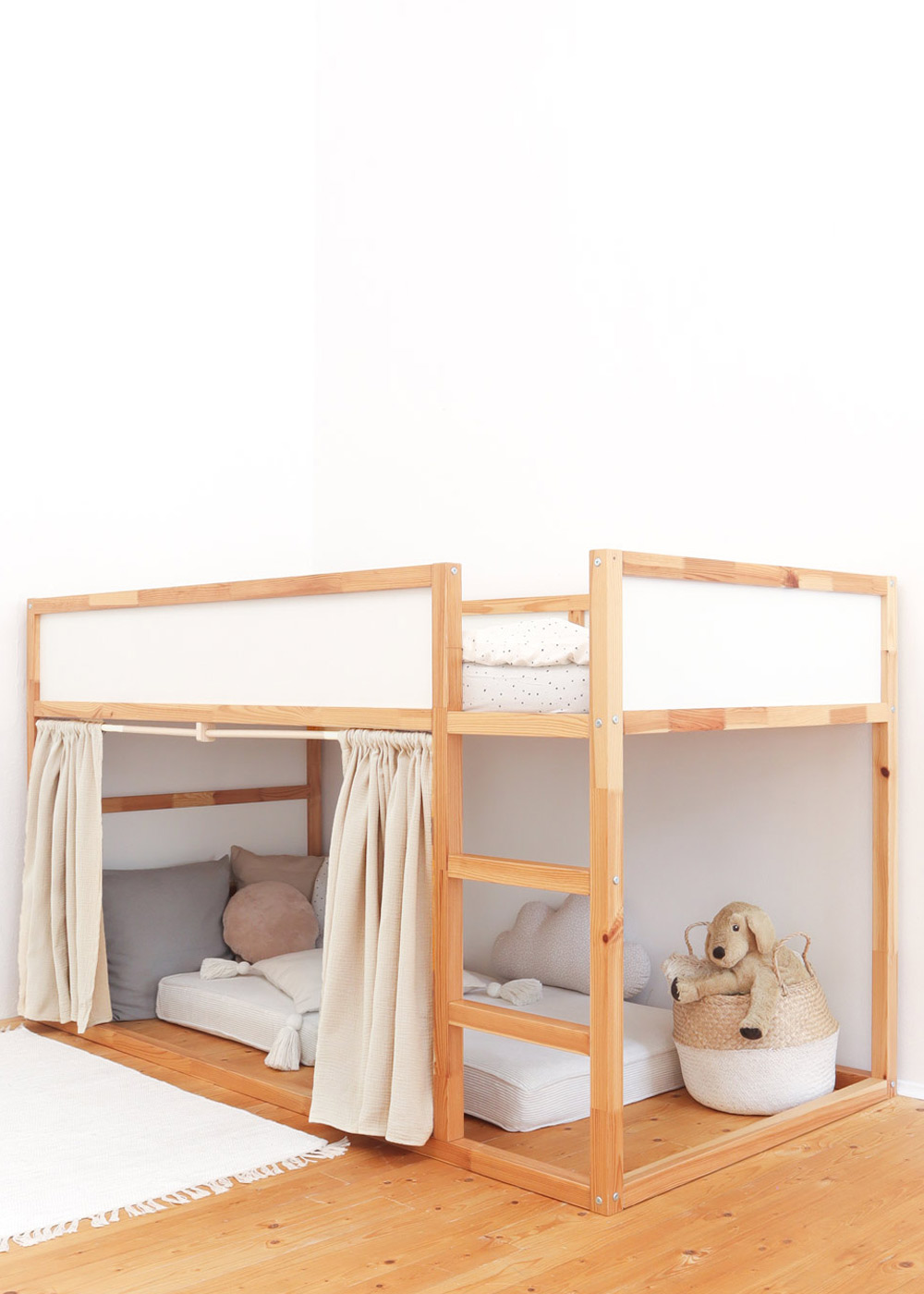 gardine ikea kura bett lille hule wollweiss zwei 0