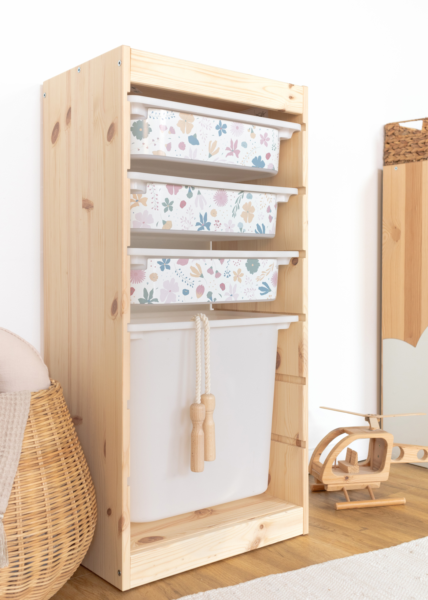 stickerset ikea trofast box klein laengsseite blumig rosa blau 3er set 3 stickerset ikea trofast box klein laengsseite blumig rosa blau 3er set