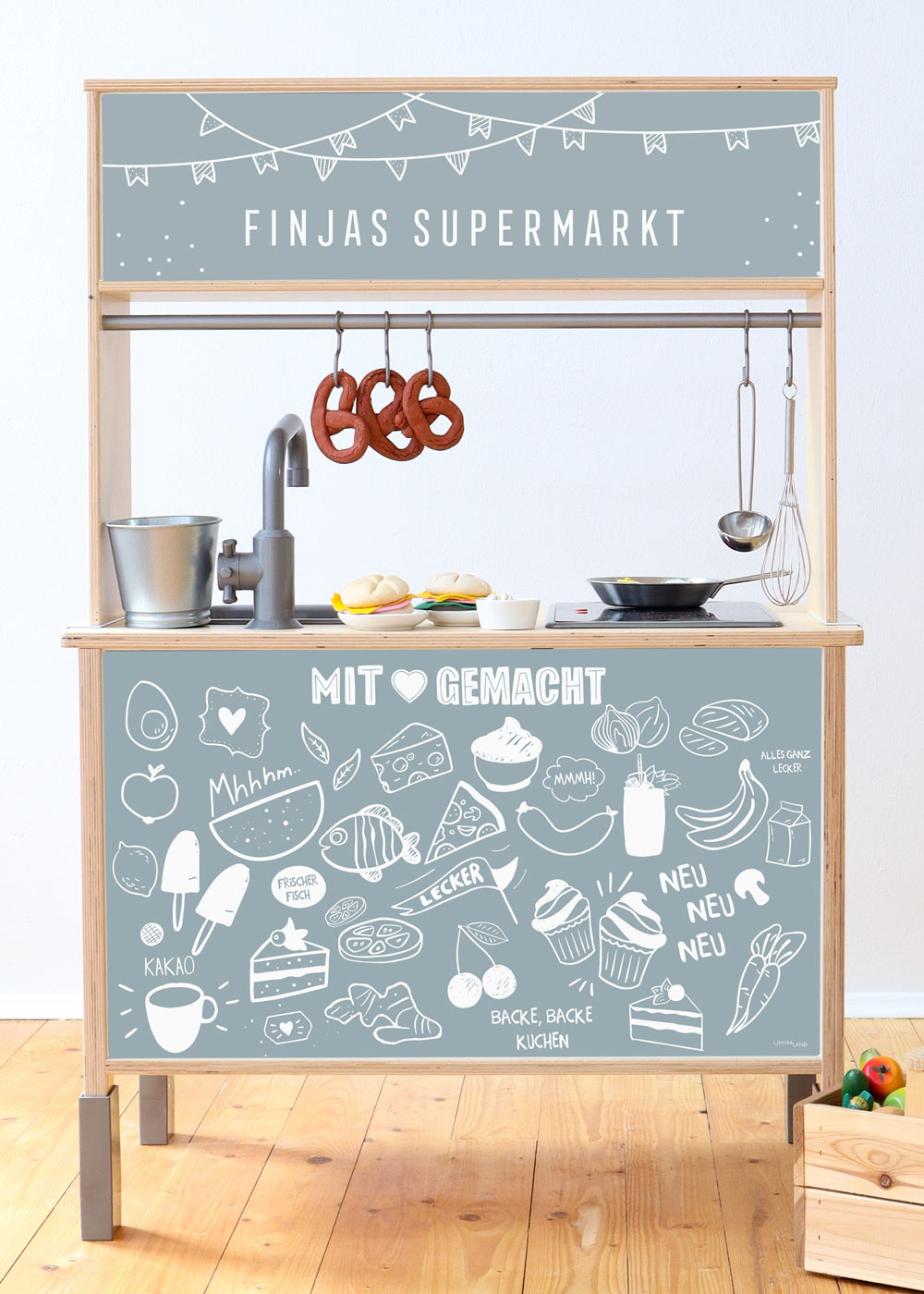 klebefolie ikea kaufladen duktig kinderkueche restaurang blau 1