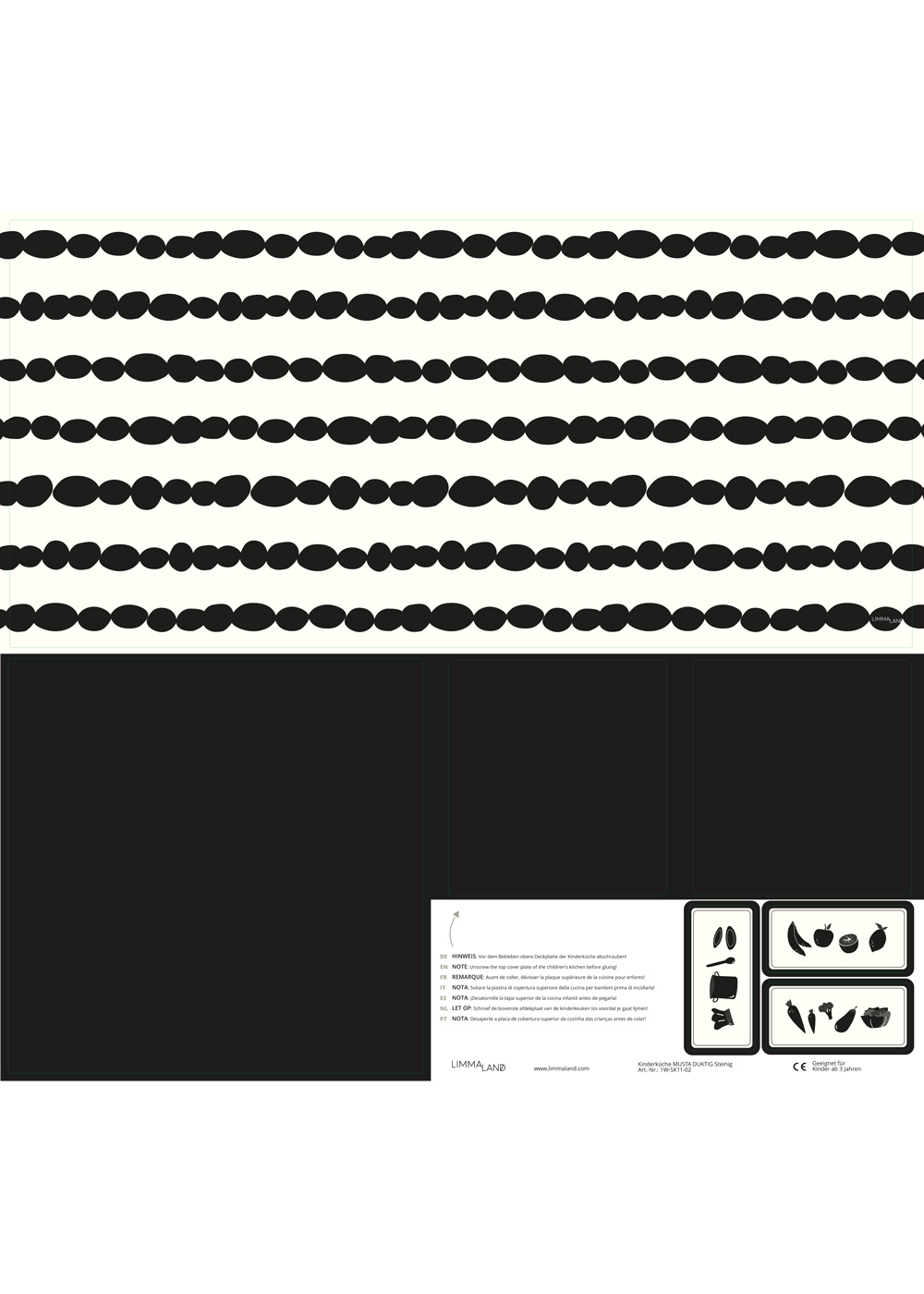klebefolie ikea duktig kinderkueche steinig schwarz 3