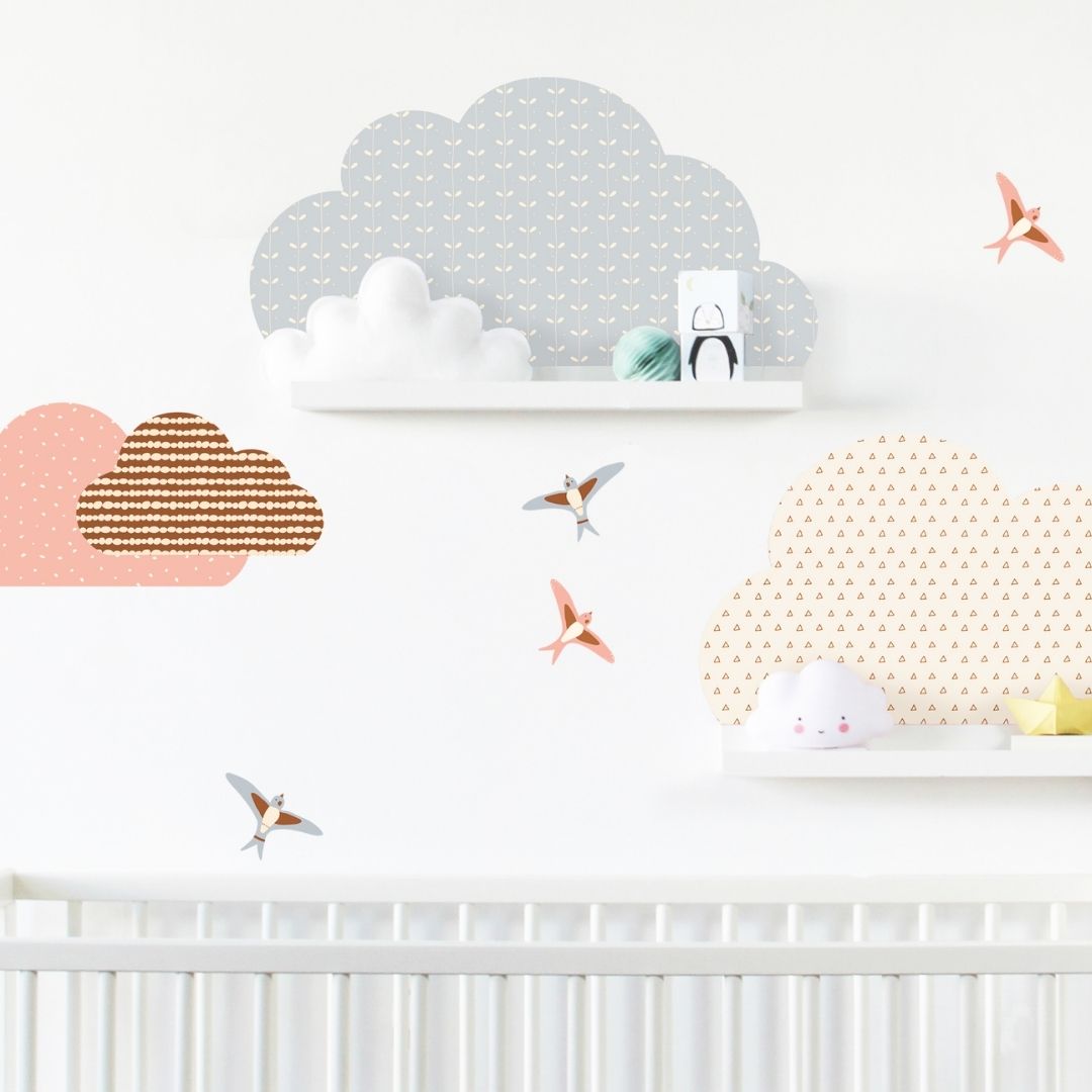 Wolken Wandsticker im Babyzimmer Wolken Wandsticker im Babyzimmer