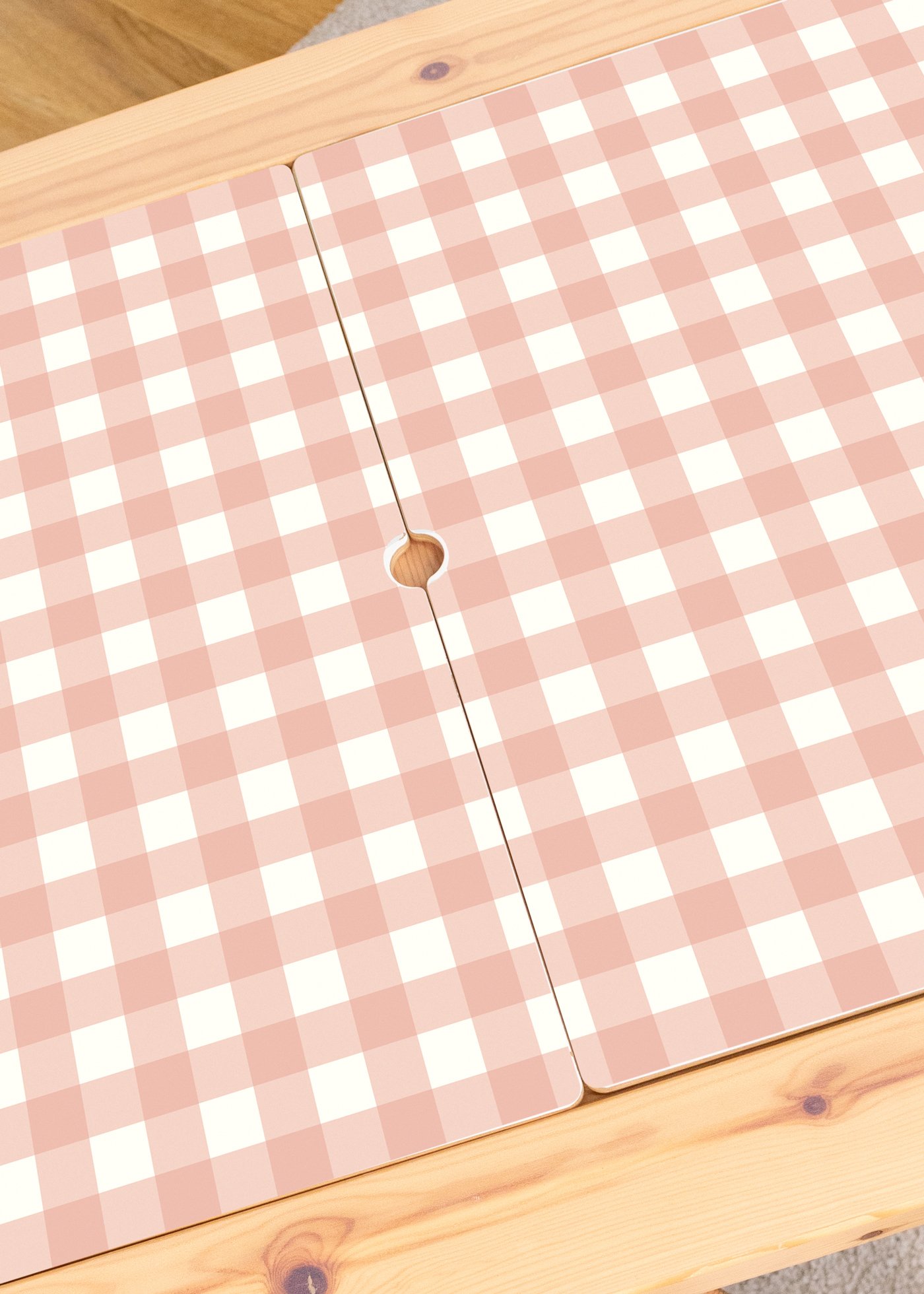 klebefolie ikea flisat kindertisch vichy karo rosa 2 klebefolie ikea flisat kindertisch vichy karo rosa 2