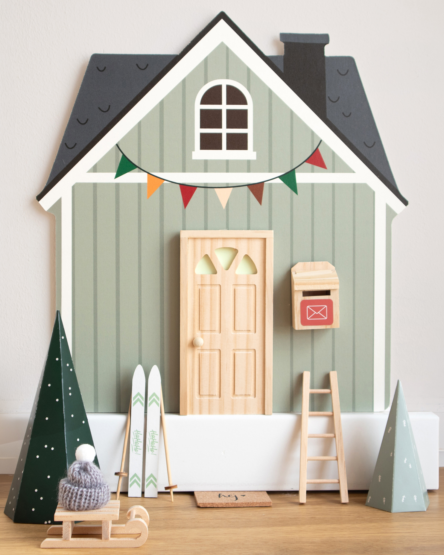 holzhaus, spielzeughaus, miniaturhaus, deko, weihnachtsdeko