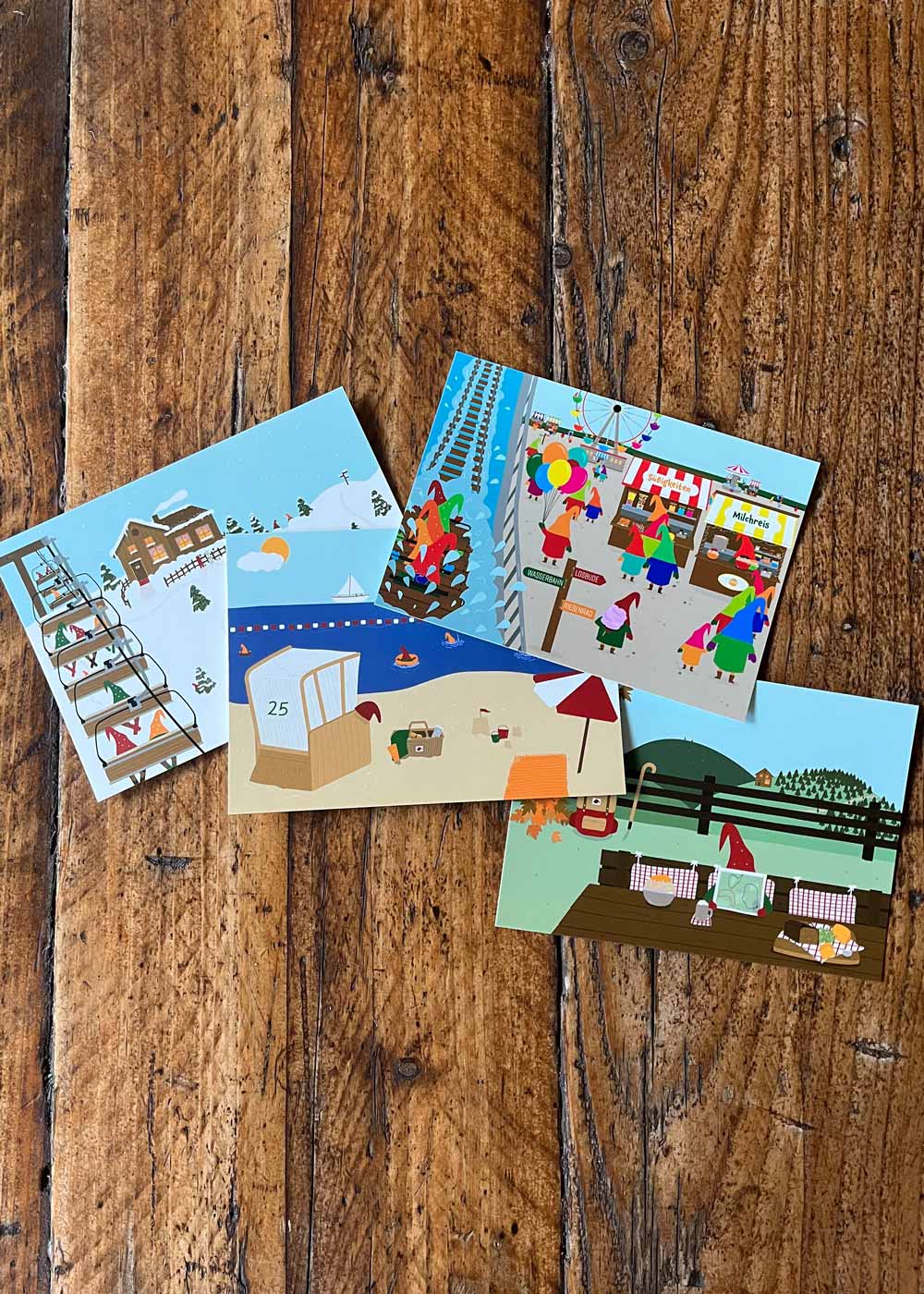 postkartenset wichtel rejse 1