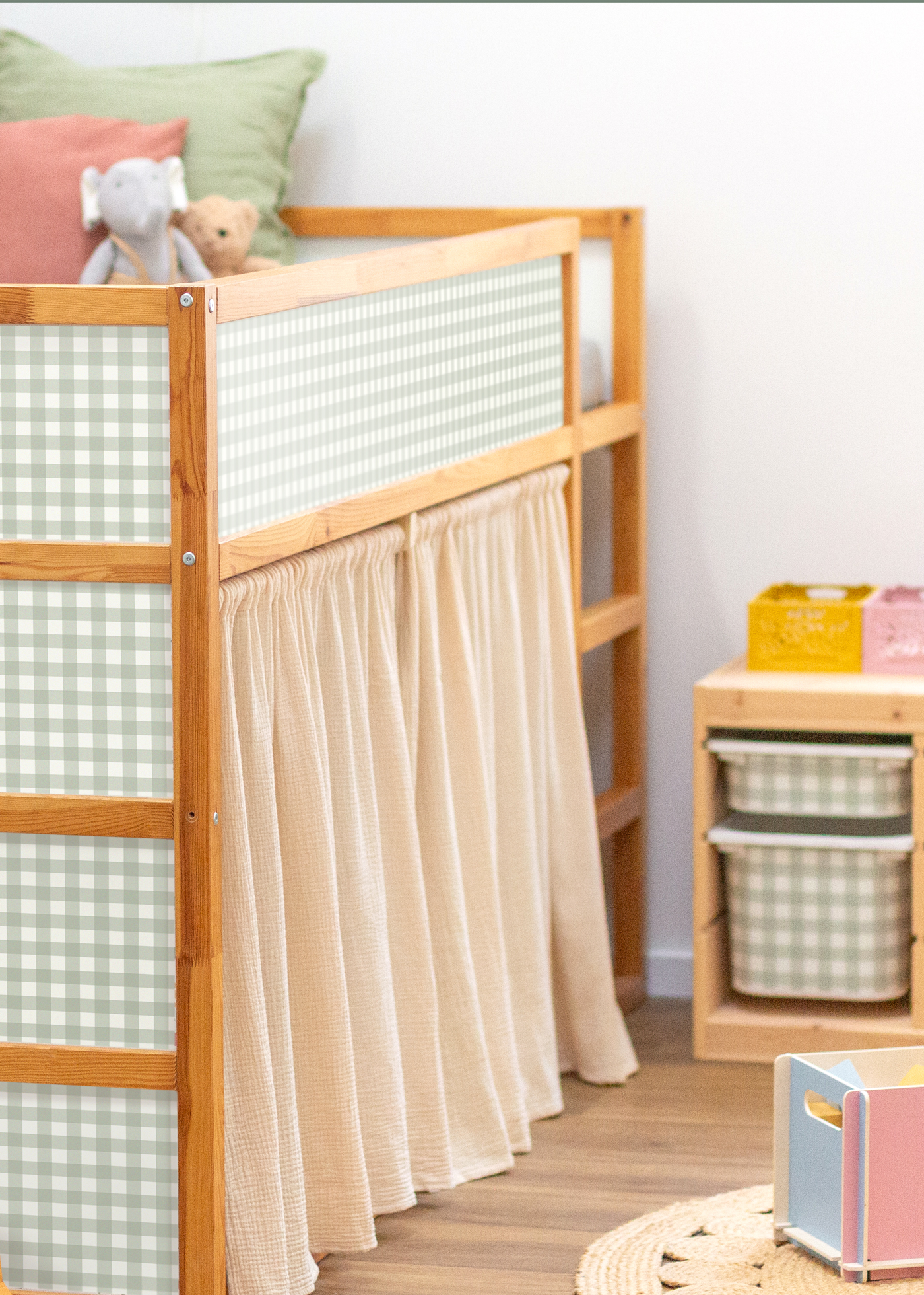 klebefolie ikea kura hochbett vichy karo eukalyptus 5er set 3 klebefolie ikea kura hochbett vichy karo eukalyptus 5er set 3