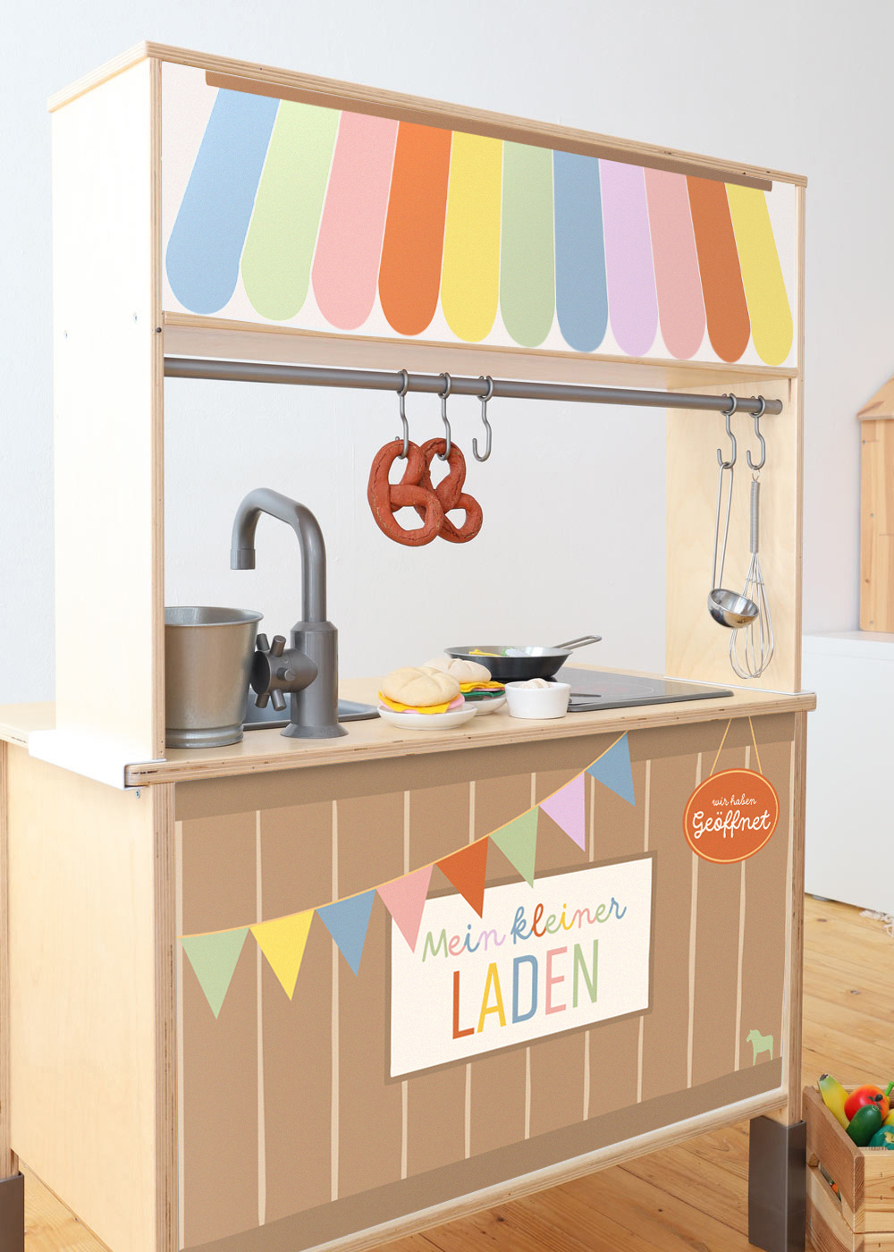 klebefolie ikea duktig kinderkueche rueckseite lille bud 1