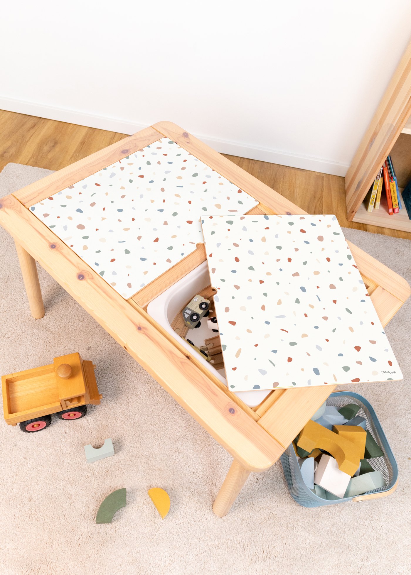 klebefolie ikea flisat kindertisch terrazzo 0
