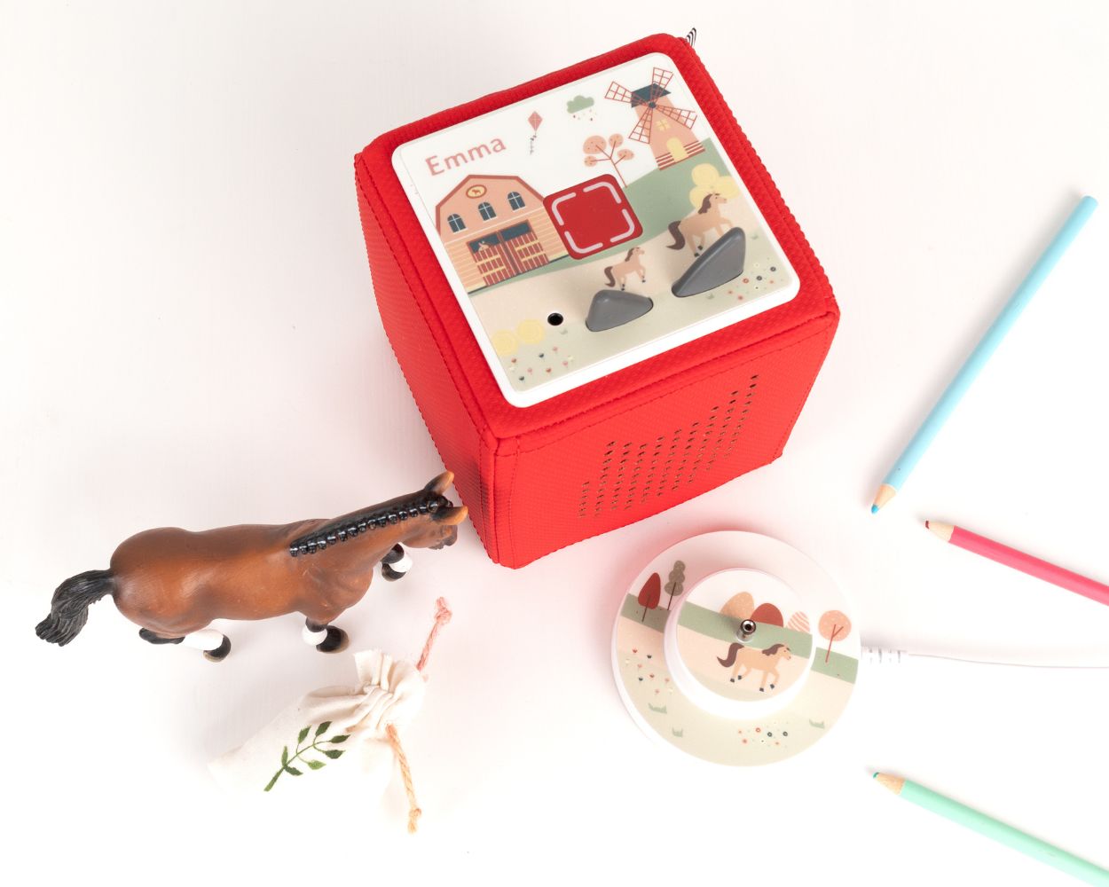 Spielzeug Dekoration Babyzimmer Toniebox Pferdemotiv