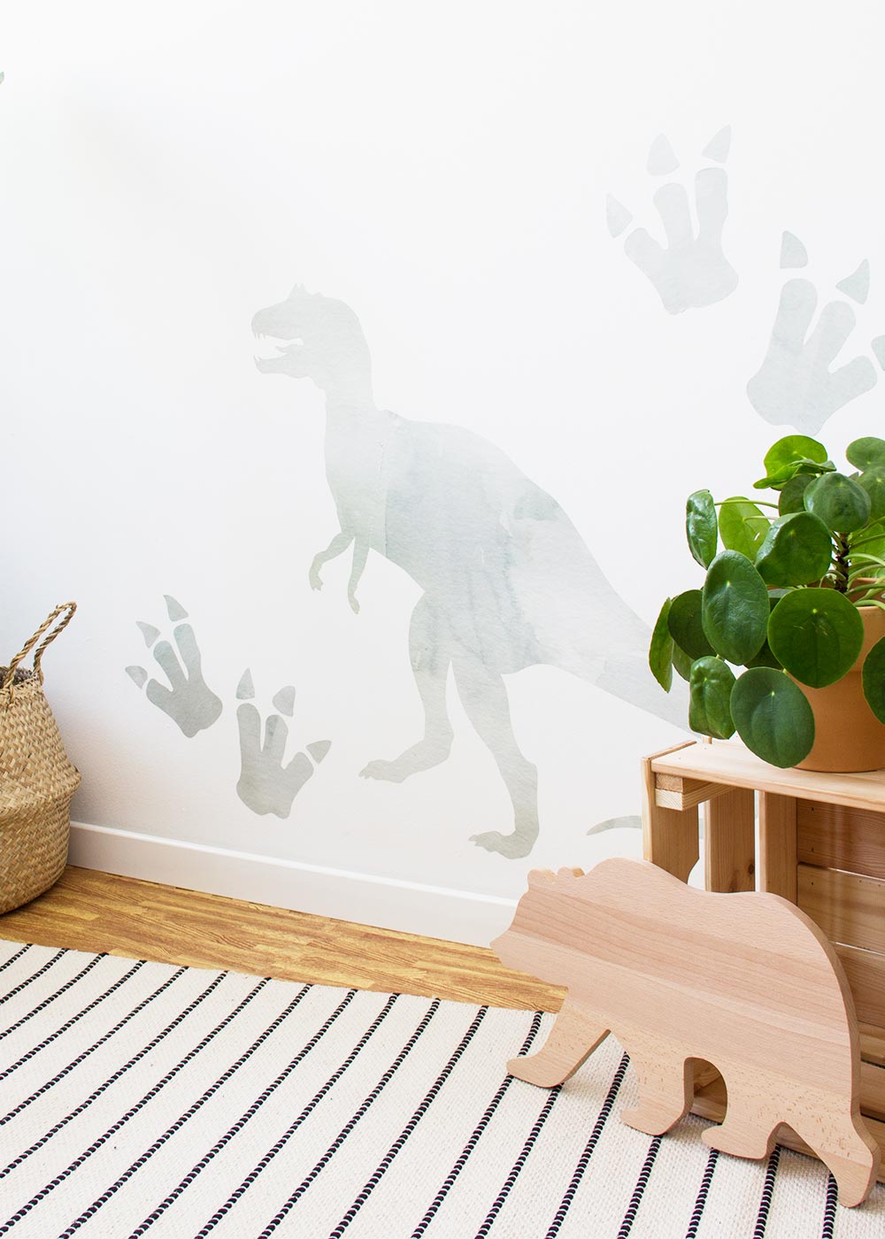 Stickerset Wand Dino Wandansicht