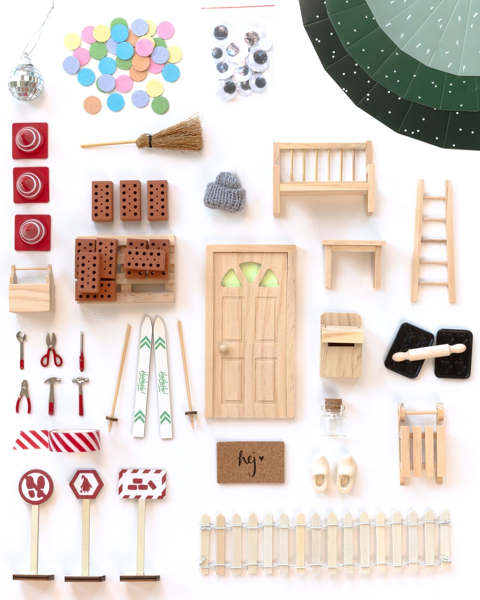 Miniatur, Holzspielzeug, Puppenhaus, Deko, Bastelmaterial