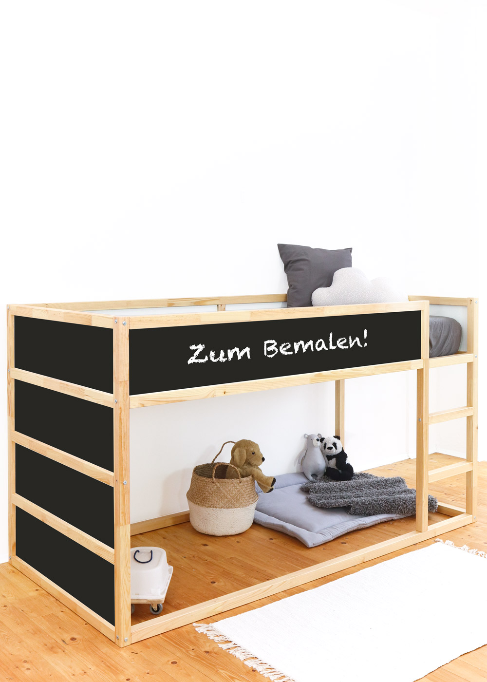 Ikea Kura Hochbett Ideenreich Tafelfolie Komplettansicht