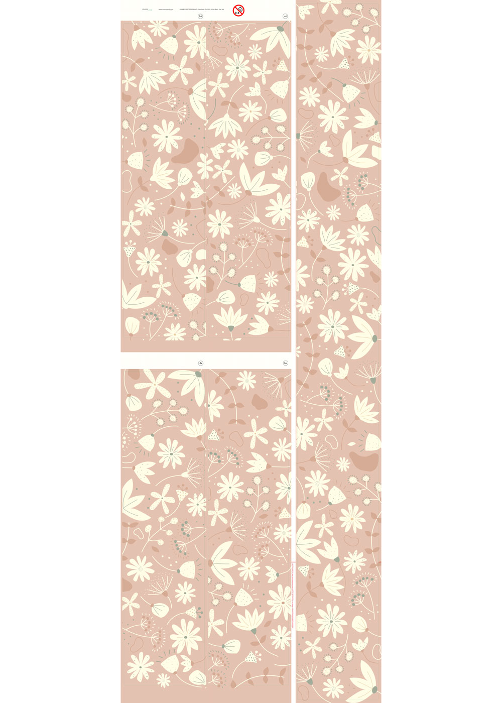 klebefolie ikea kura hochbett blumig blush 5er set 99