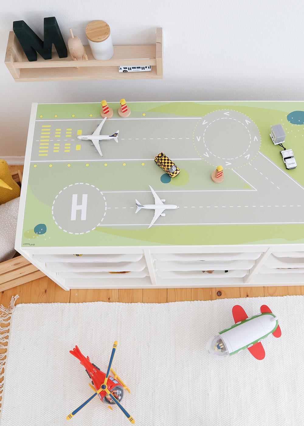 Ikea Trofast Regal Landebahn Teilansicht von oben