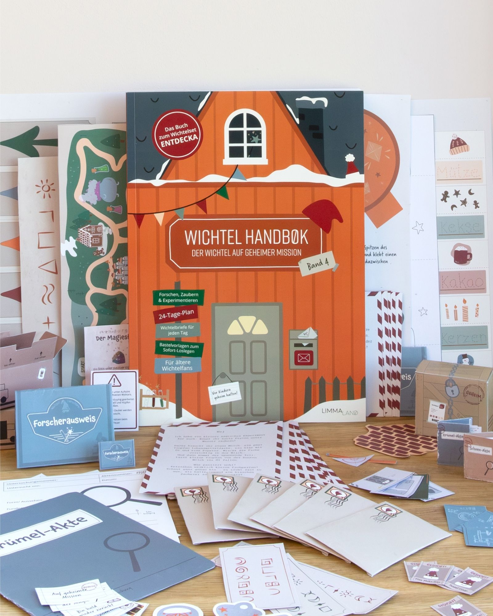Buch, Wichtel-Handbuch, Haus, Winter, Illustration