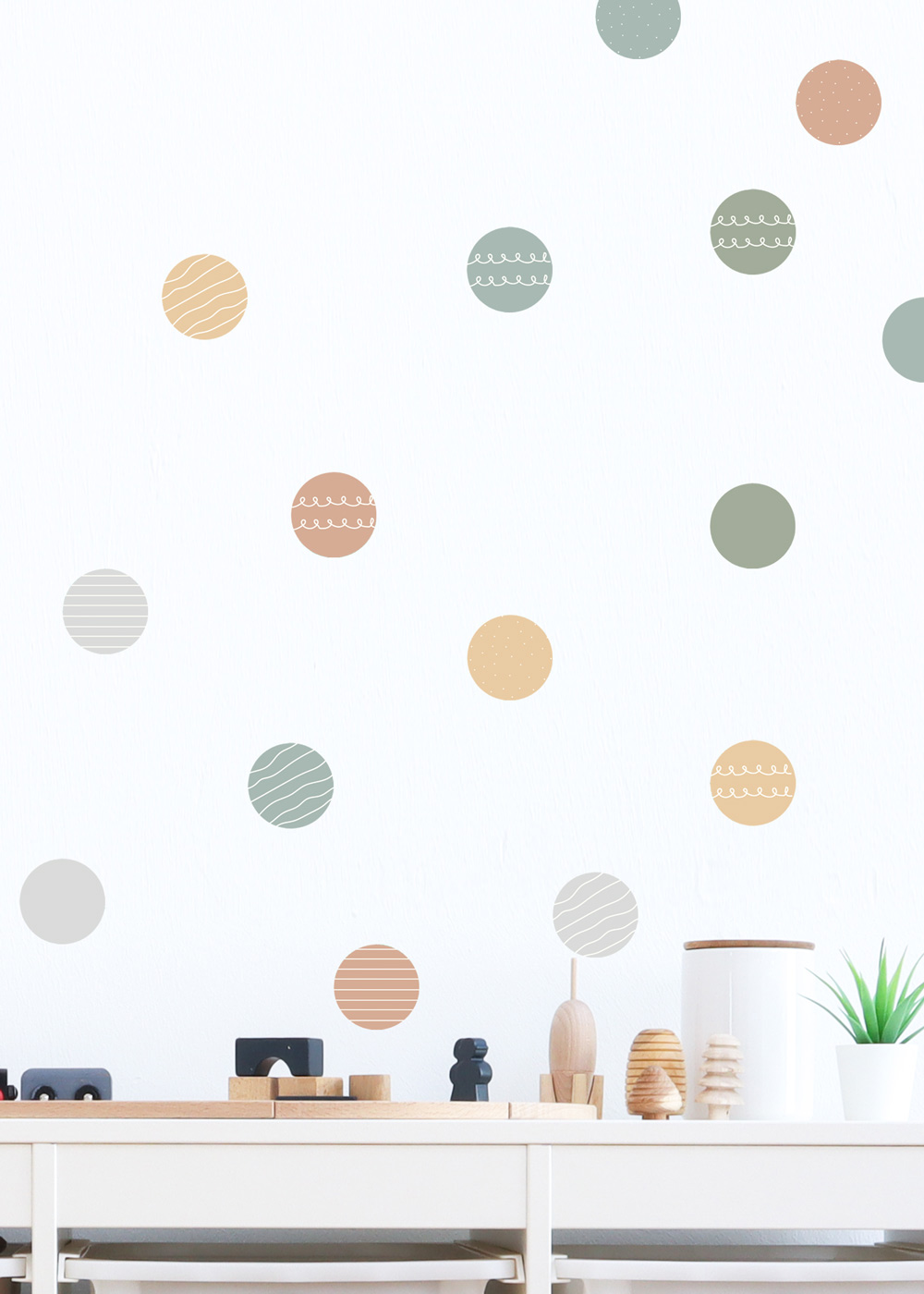 stickerset wand moebel polka dots cashew steingrau 4 stickerset wand moebel polka dots cashew steingrau 4