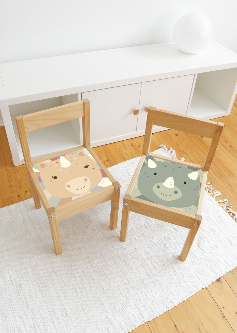 klebefolie ikea laett kinderstuhl tierig einhorn 3