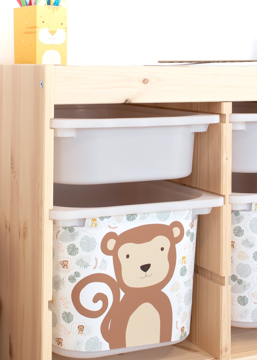 stickerset ikea trofast box mittel tierig safari affe 0