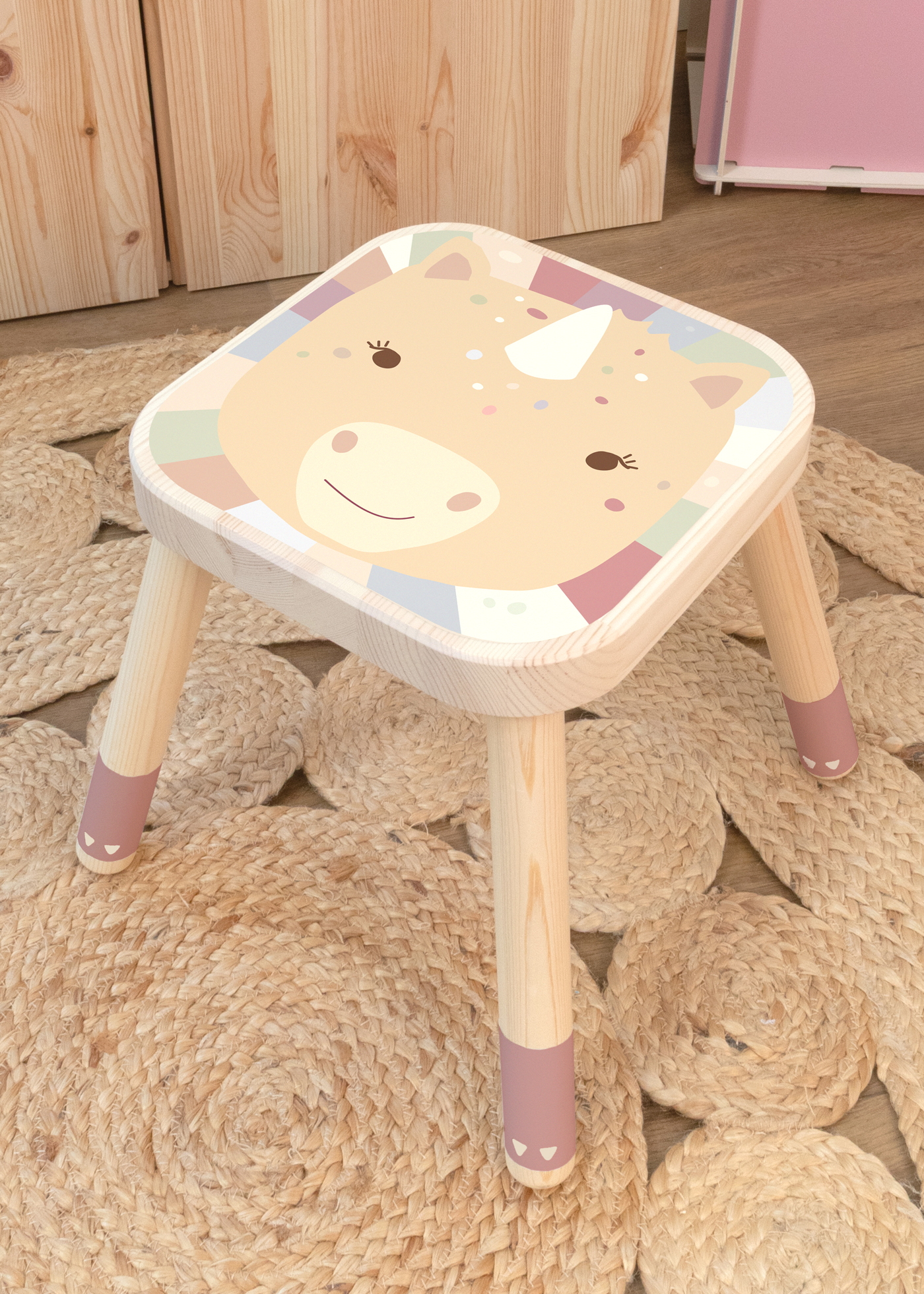 Klebefolie für Ikea Hocker Einhorn selbstklebend IKEA FLISAT Kinderhocker