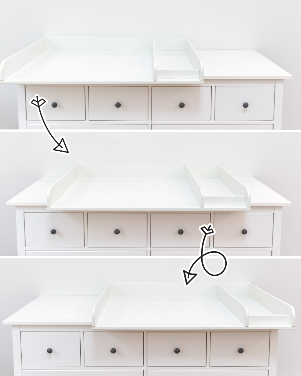 Wickelaufsatz für die große IKEA HEMNES Kommode
