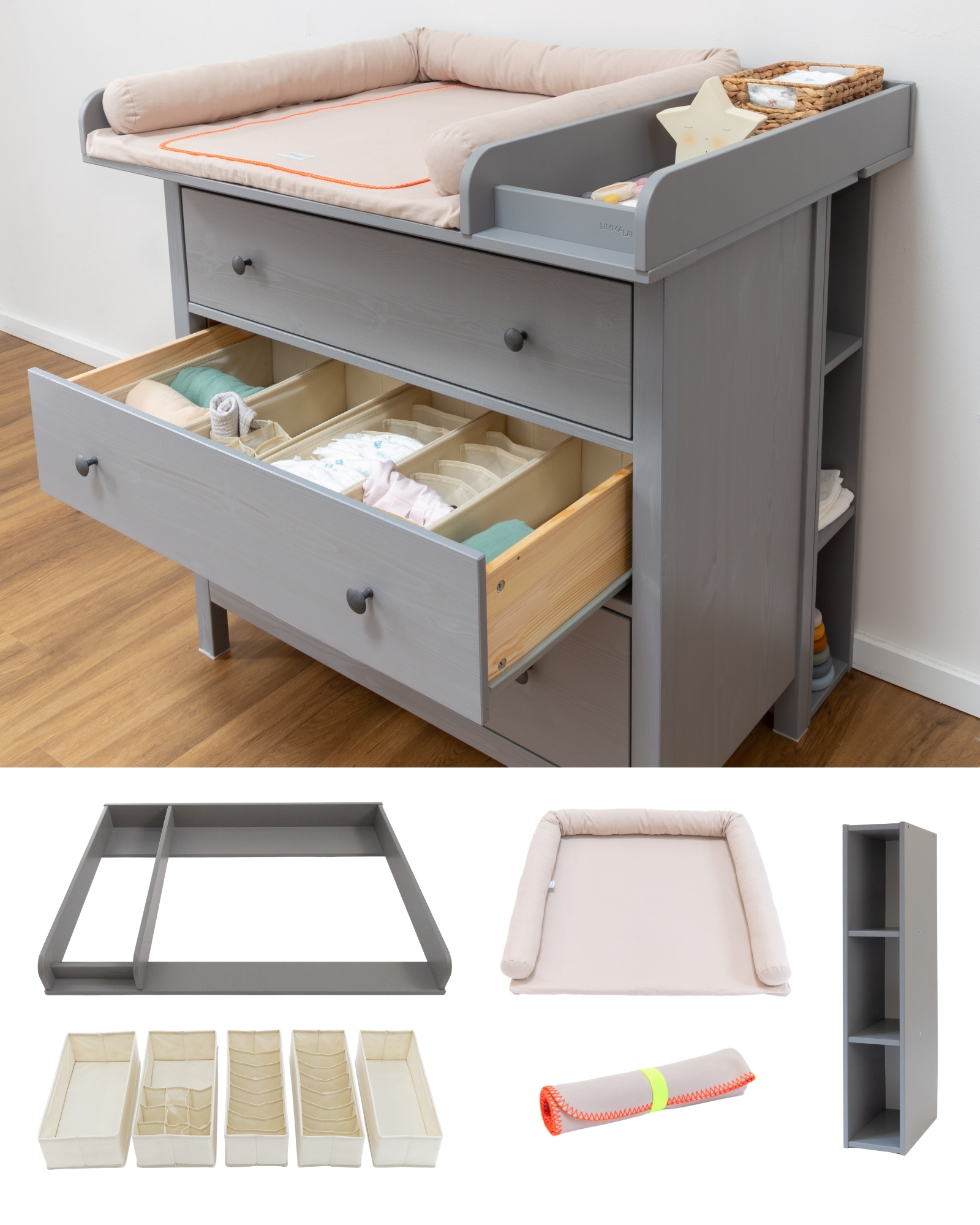 wickelkommode ikea hemnes 108 set grau premium pure beige 0