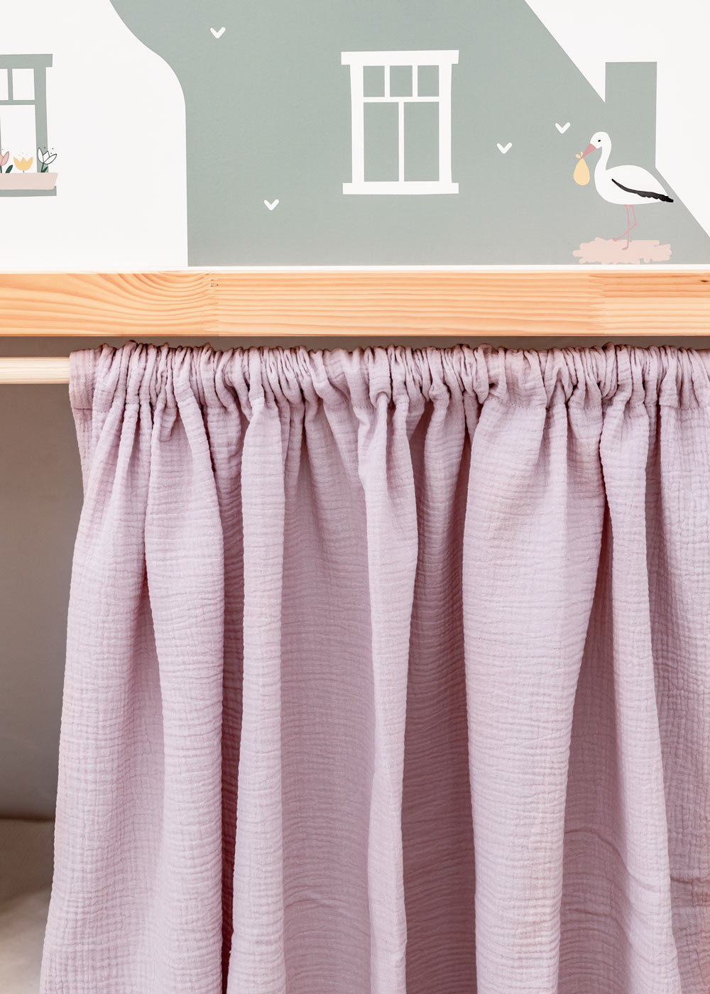 gardine ikea kura bett lille hule altrosa eins 2