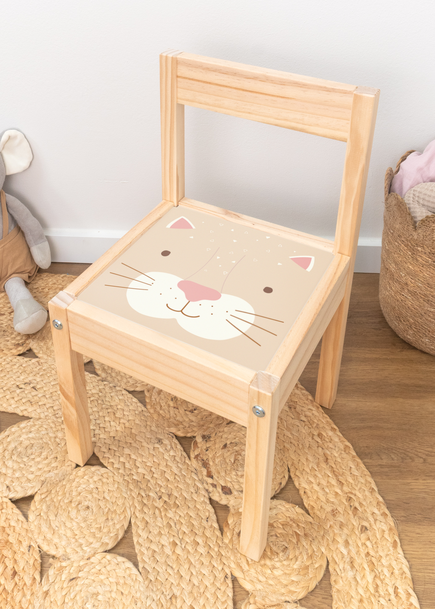 klebefolie ikea laett kinderstuhl tierig katze 00