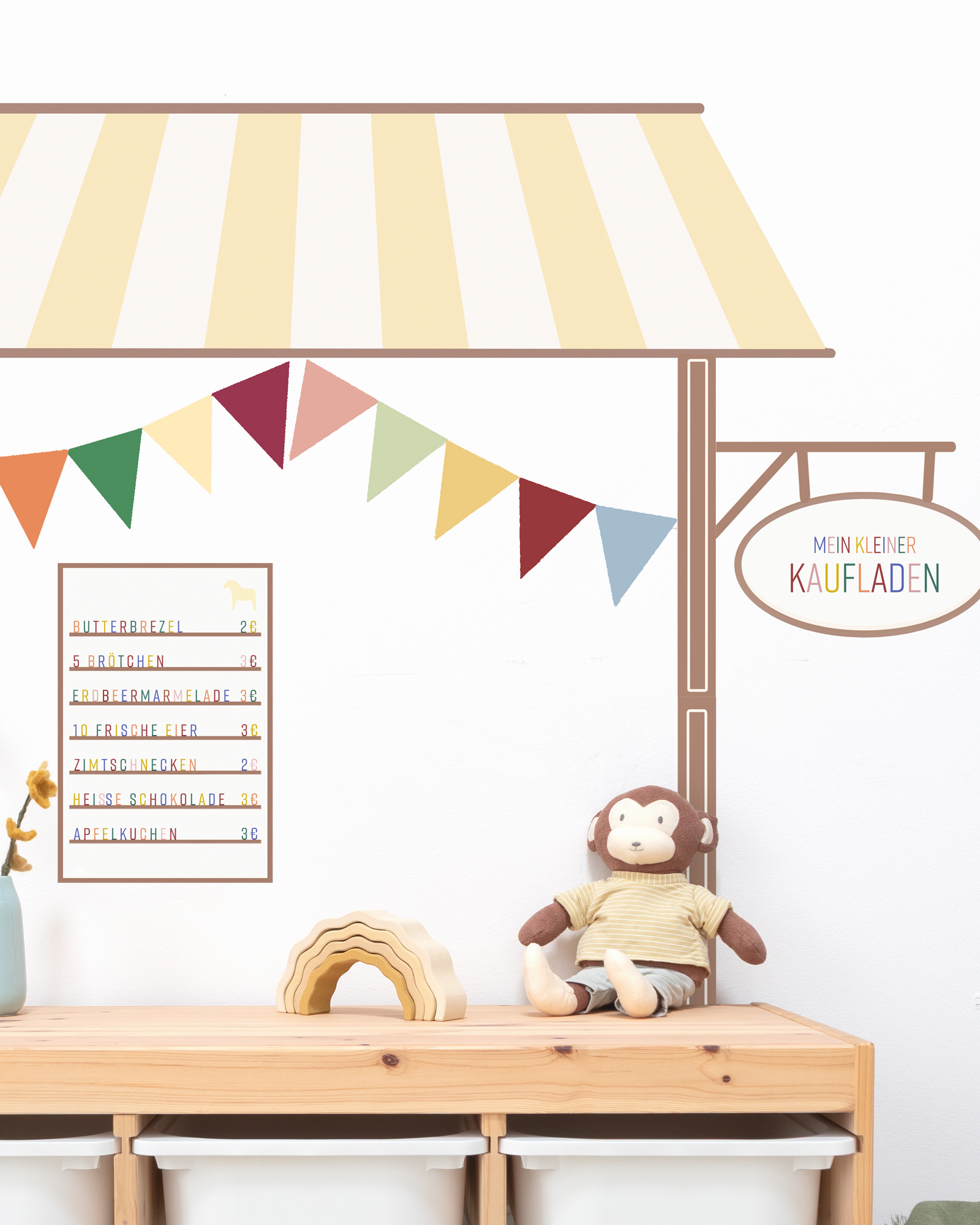 klebefolie diy kaufladen lille bud buttergelb 2