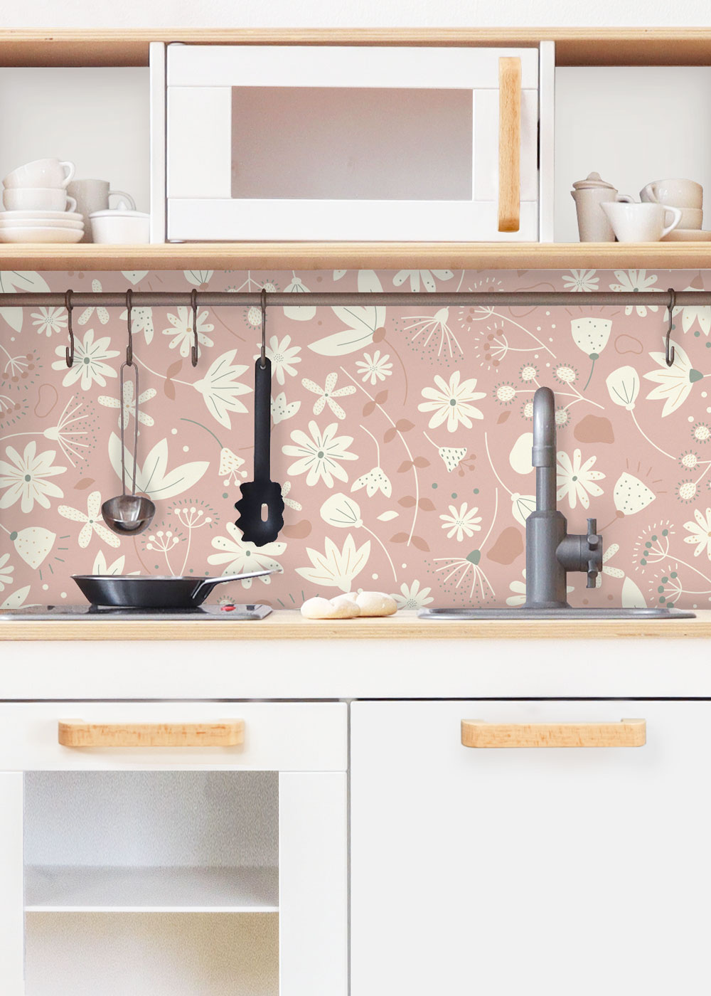 klebefolie ikea duktig kinderkueche kachla blumig blush 00