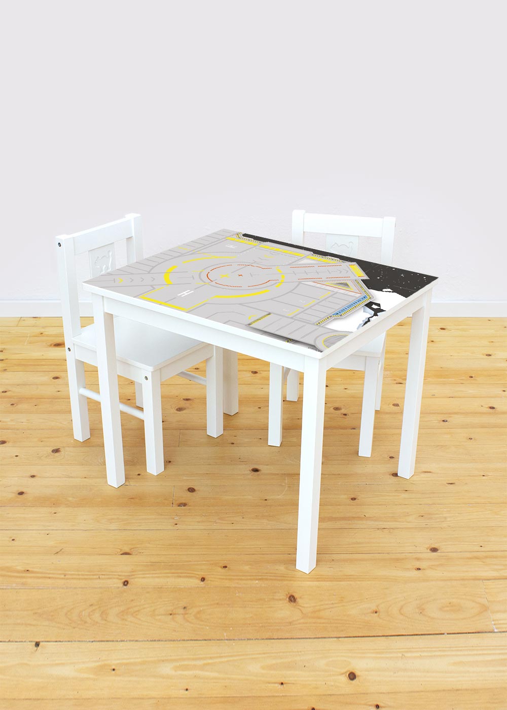 Ikea Kritter Kindertisch Weltraum mit Stühlen
