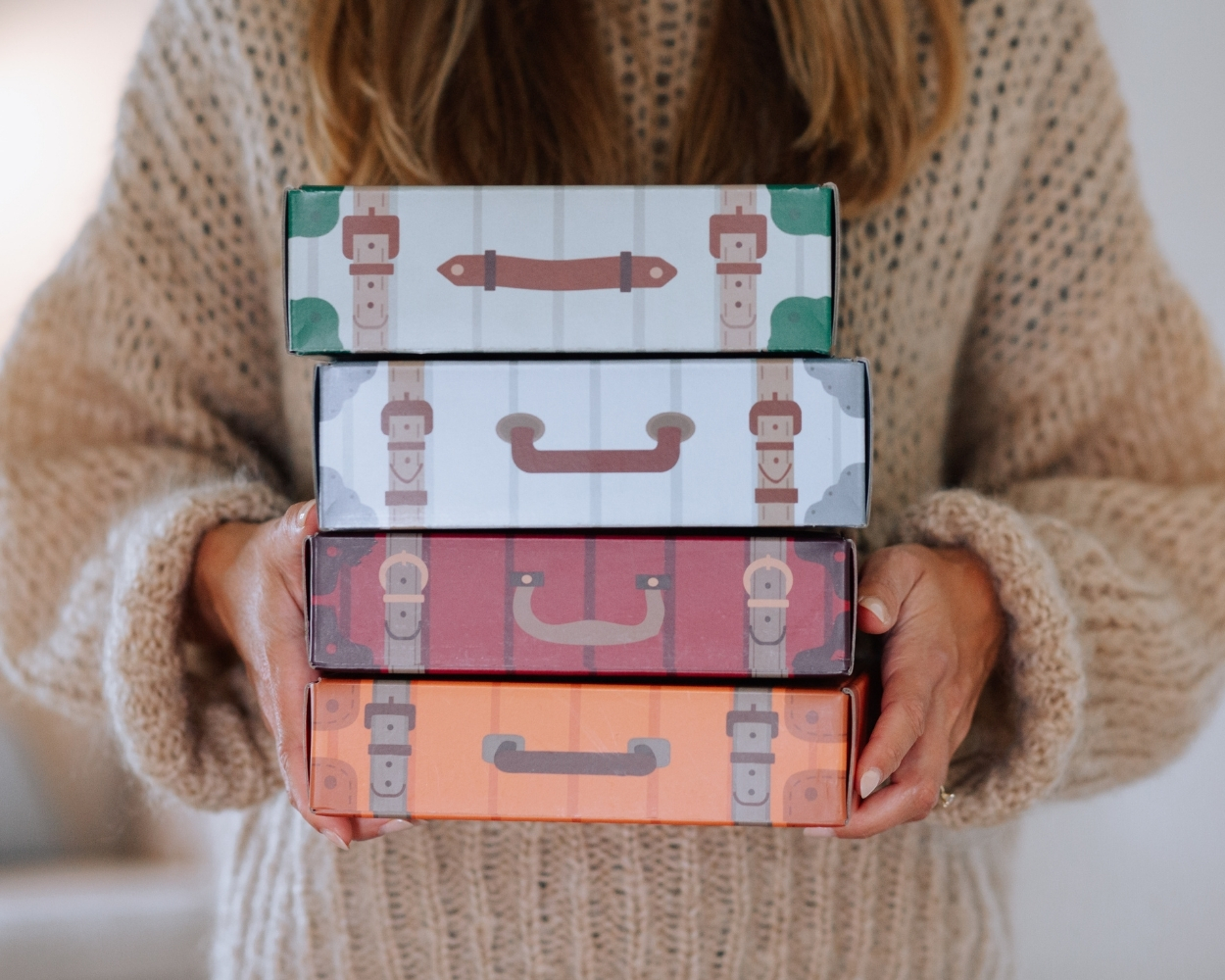 Box, Geschenk, bunt, Handheld, Verpackung